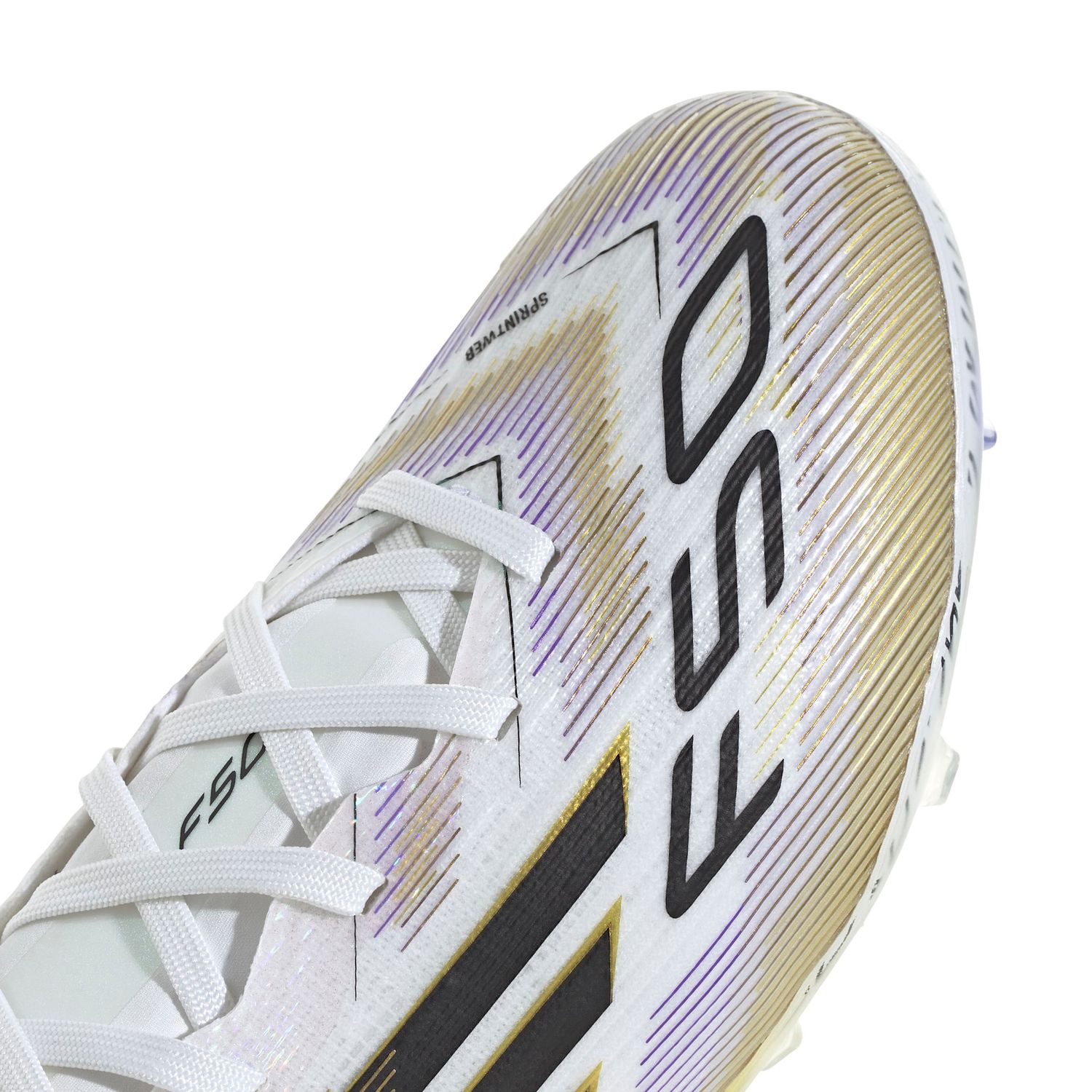 F50 ELITE FG JR (WHITE/BLACK/GOLD)