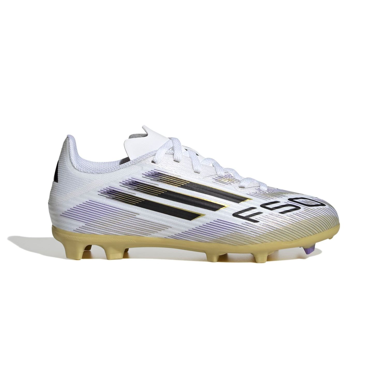 F50 LEAGUE FG/MG JR (WHITE/BLACK/GOLD)