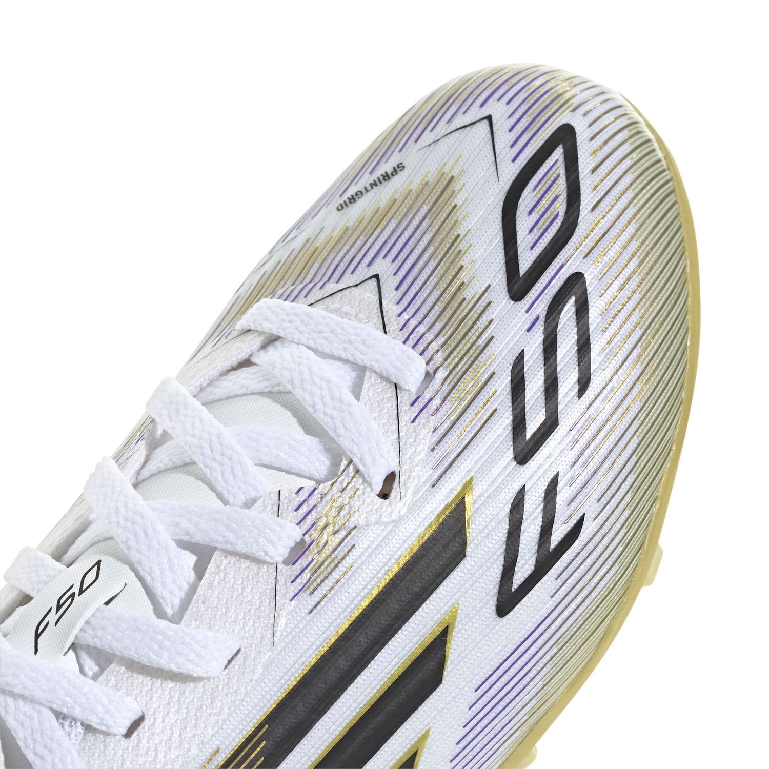 F50 LEAGUE FG/MG JR (WHITE/BLACK/GOLD)