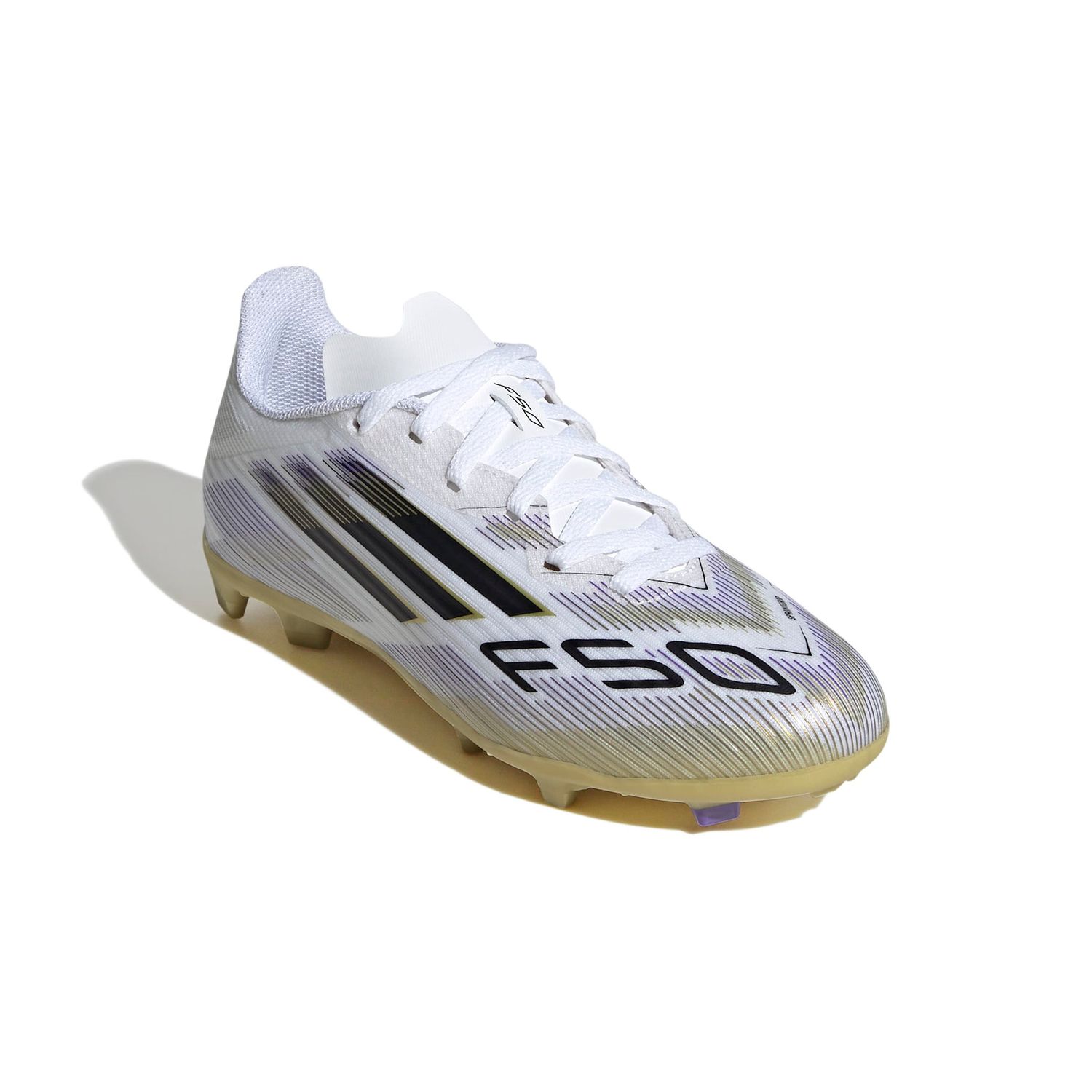 F50 LEAGUE FG/MG JR (WHITE/BLACK/GOLD)