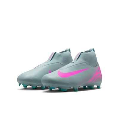 ZOOM MERCURIAL SUPERFLY 10 ACADEMY FG/MG JR (GRAY/PINK)