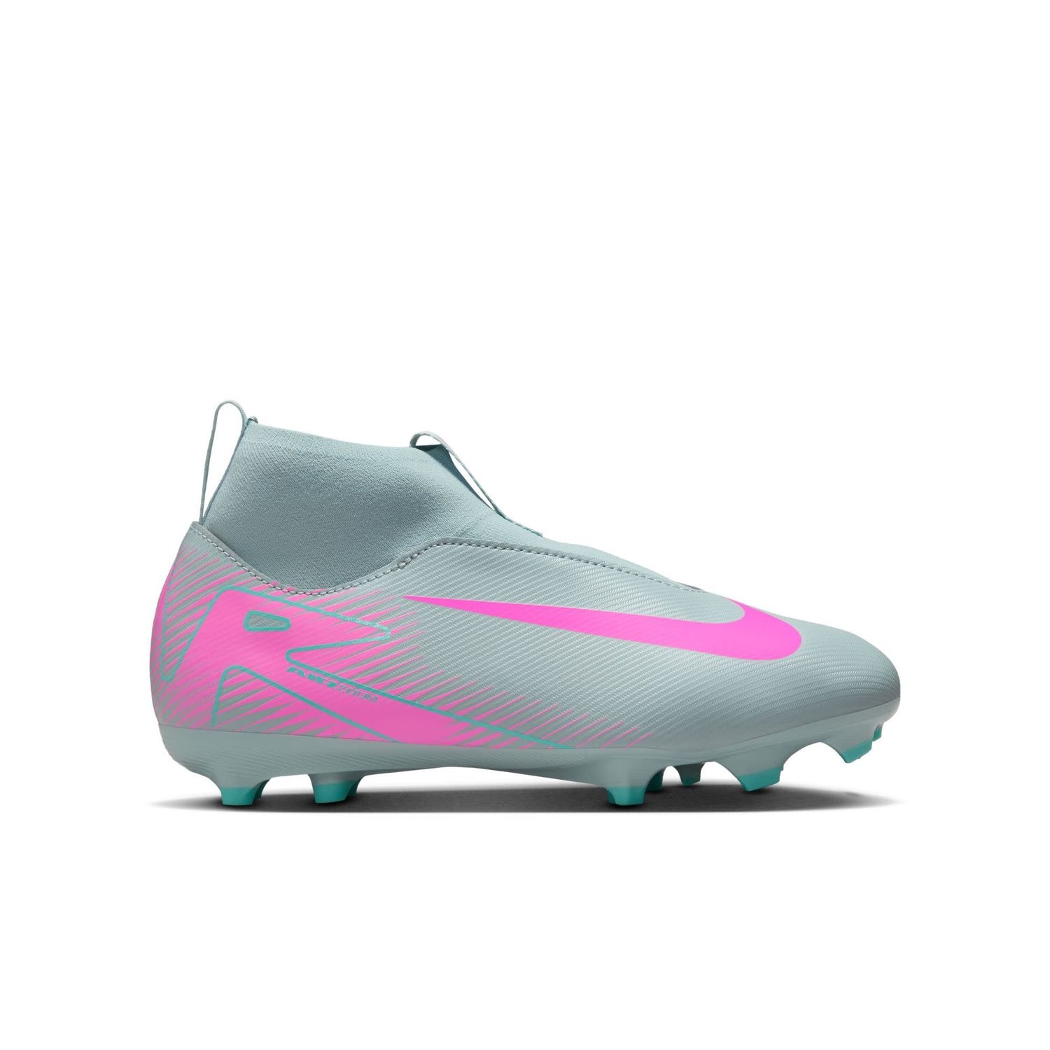 ZOOM MERCURIAL SUPERFLY 10 ACADEMY FG/MG JR (GRAY/PINK)