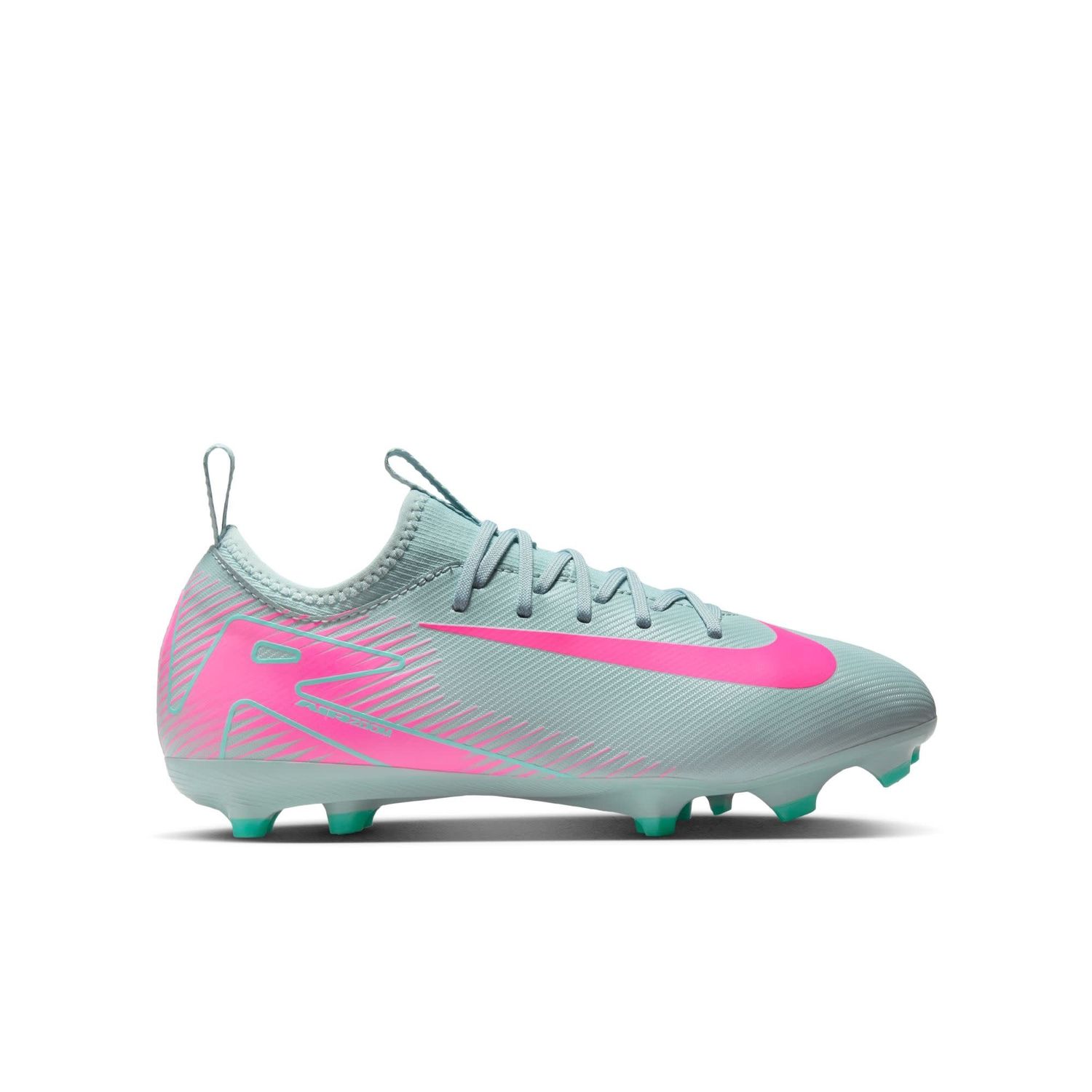 ZOOM MERCURIAL VAPOR 16 ACADEMY FG/MG JR (GRAY/PINK)