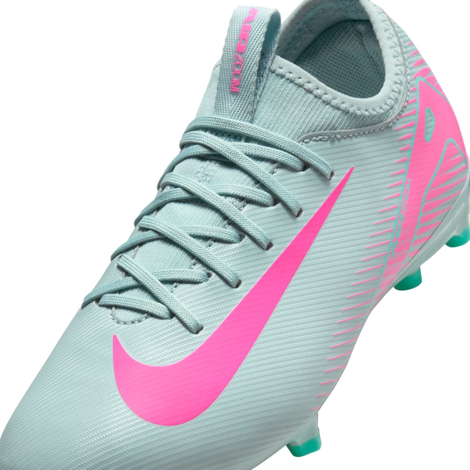 ZOOM MERCURIAL VAPOR 16 ACADEMY FG/MG JR (GRAY/PINK)