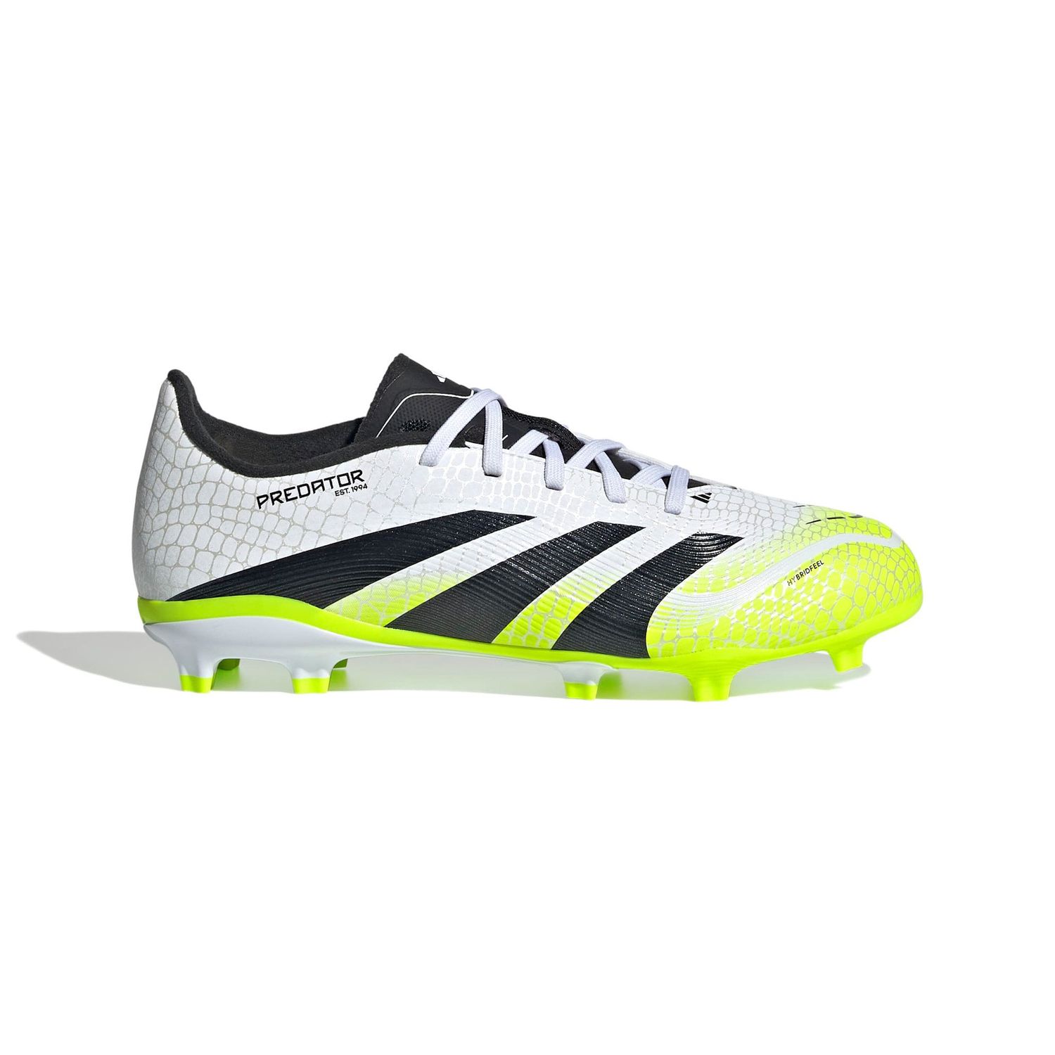PREDATOR LEAGUE 25 FG JR (WHITE/VOLT/BLACK)