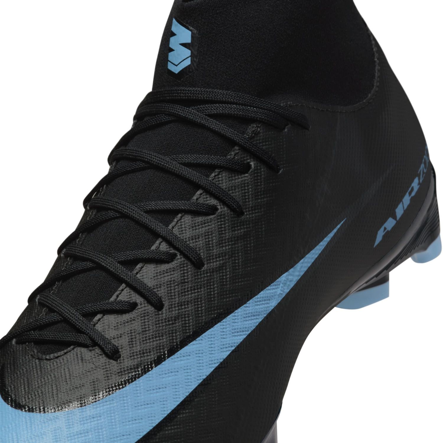 ZOOM MERCURIAL SUPERFLY 10 ACADEMY FG/MG (BLACK/LIGHT BLUE)