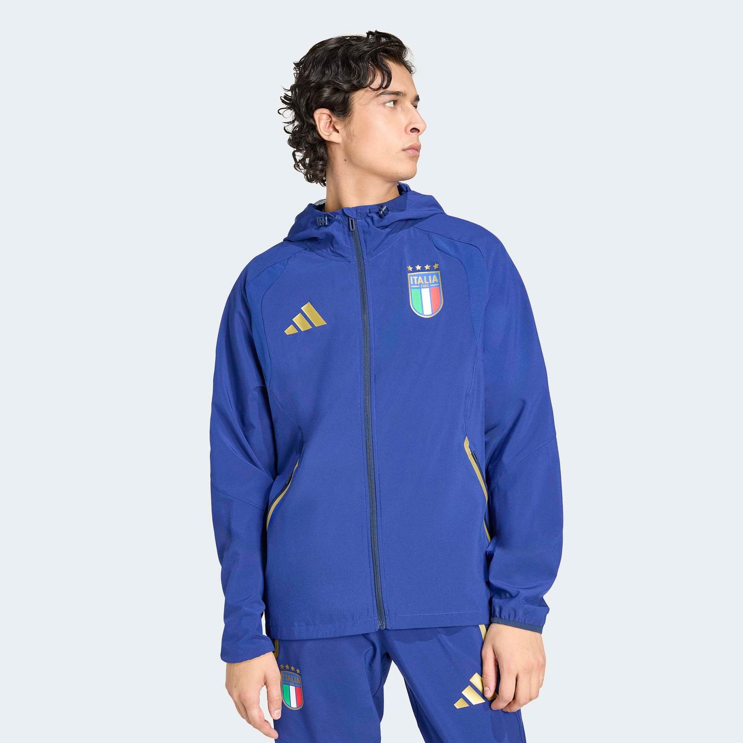 ITALY 2026 TIRO TRAVEL FULL ZIP WINDBREAKER JACKET (BLUE)