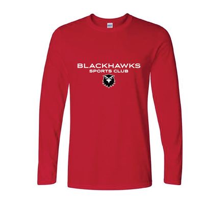 BLACKHAWKS LS SOFT TEE (RED)