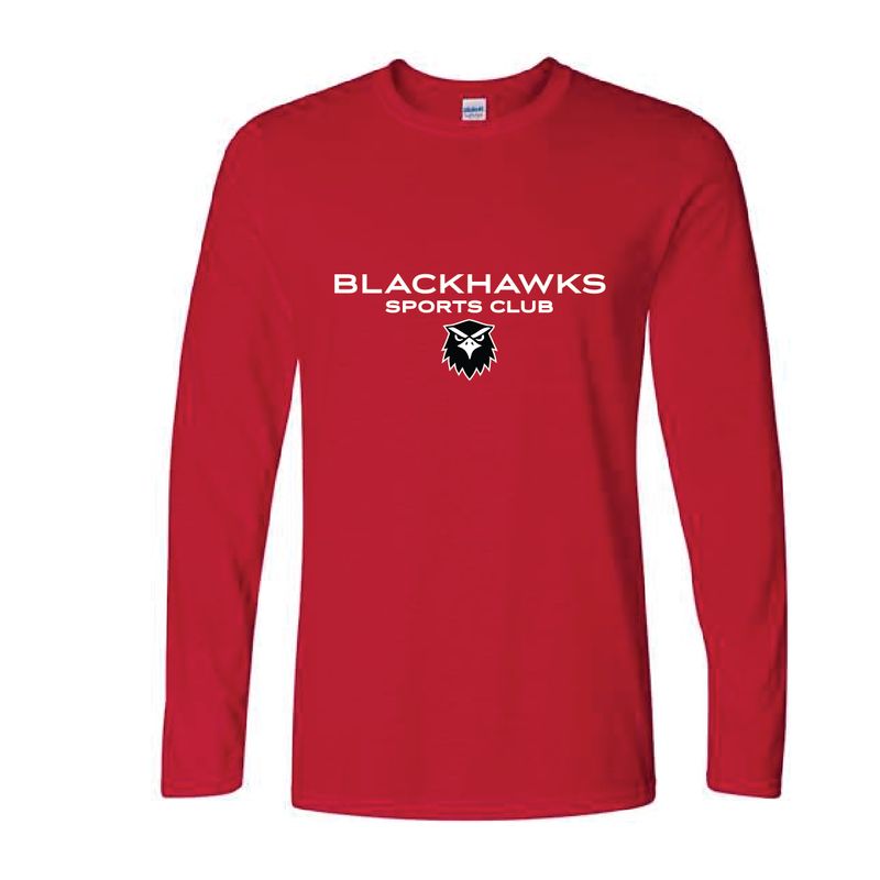 BLACKHAWKS LS SOFT TEE (RED)