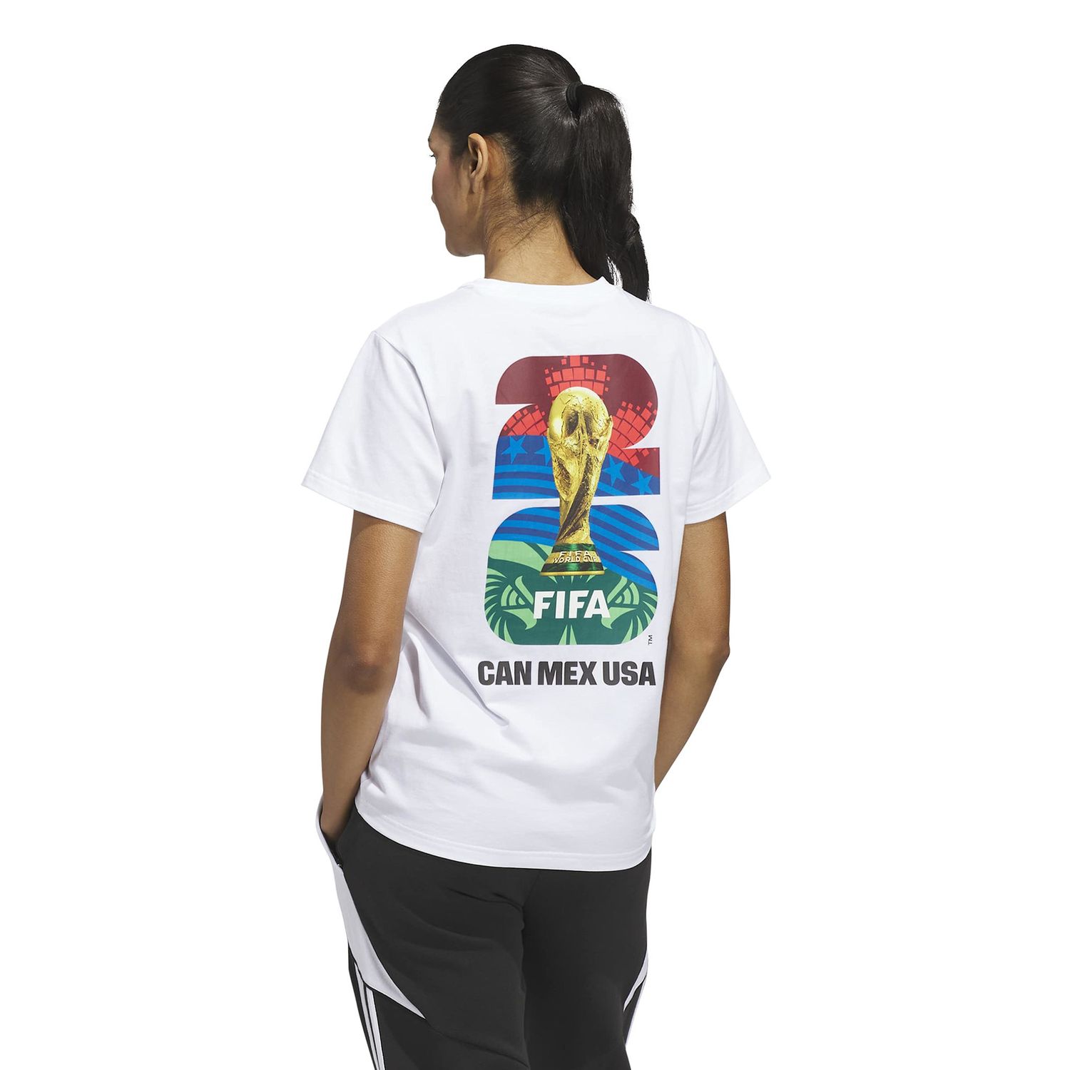 WORLD CUP 2026 MATCH BALL GRAPHIC TEE WOMEN (WHITE)