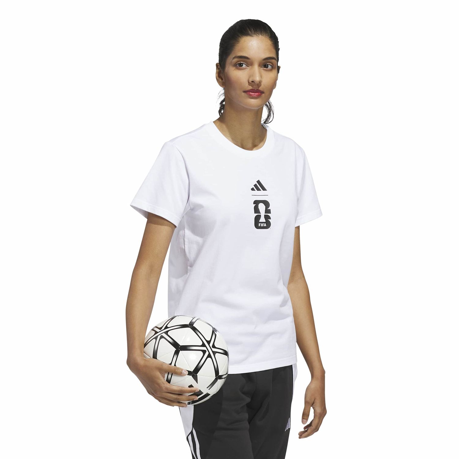 WORLD CUP 2026 MATCH BALL GRAPHIC TEE WOMEN (WHITE)