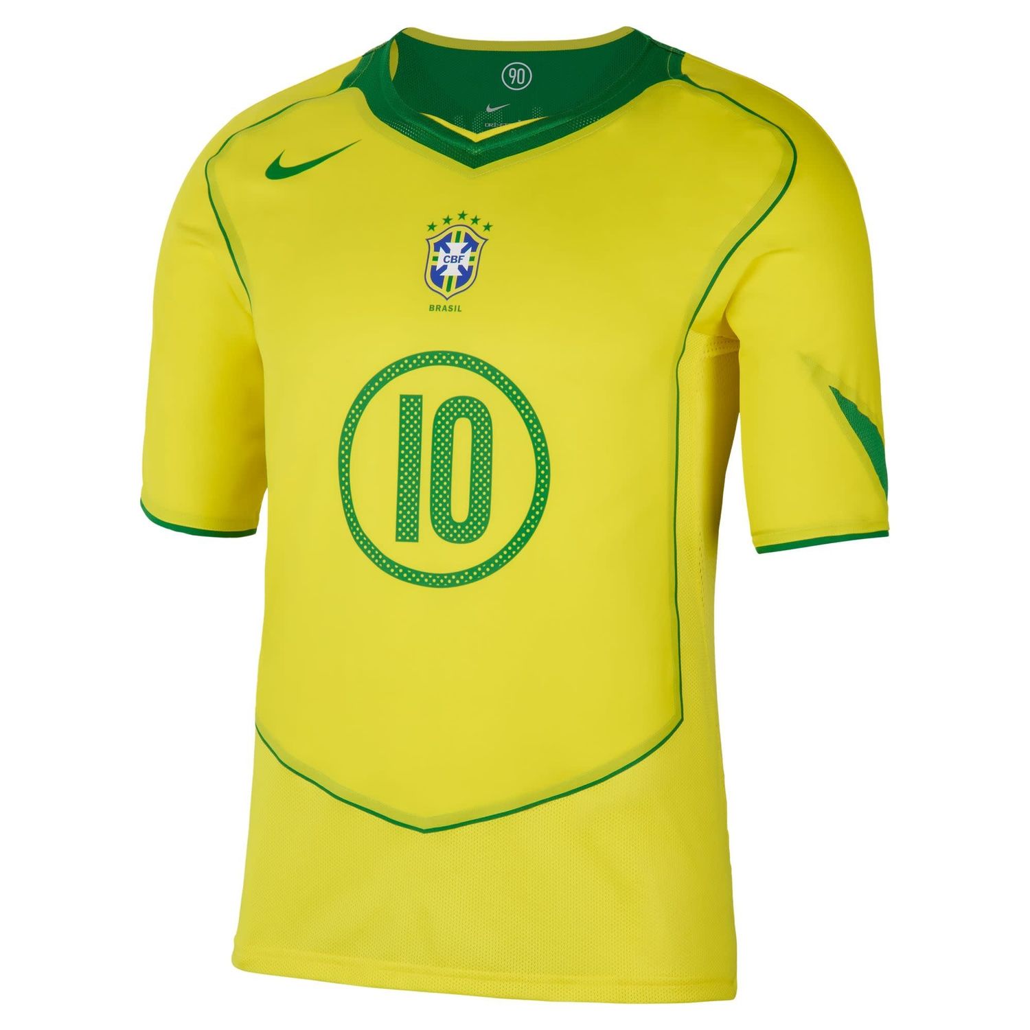 RONALDINHO BRAZIL REISSUE AUTHENTIC HOME JERSEY (YELLOW)