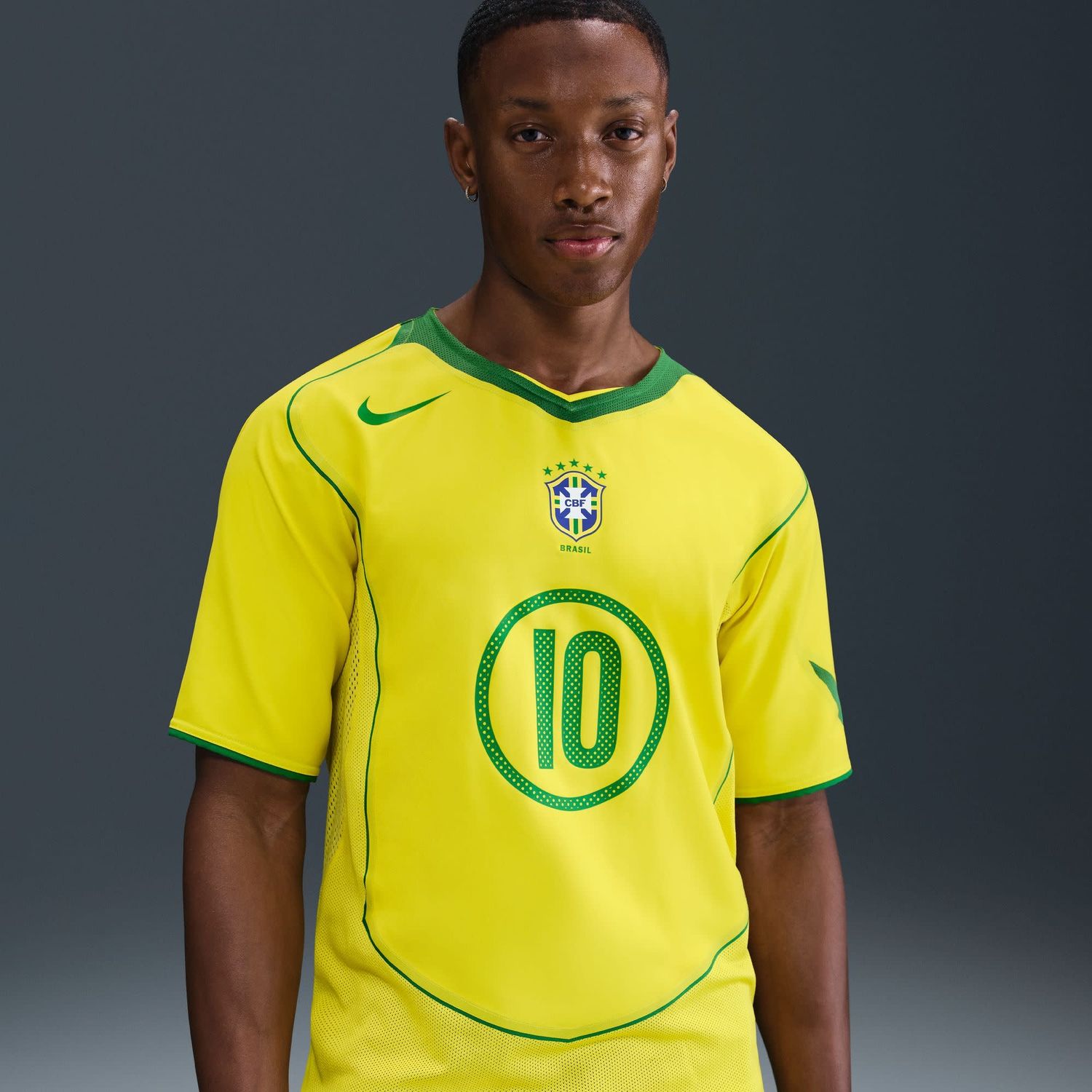 RONALDINHO BRAZIL REISSUE AUTHENTIC HOME JERSEY (YELLOW)