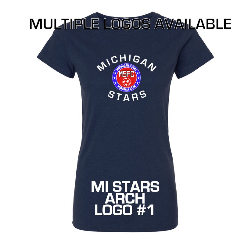 MI STARS SOFT SS TEE WOMENS (NAVY)