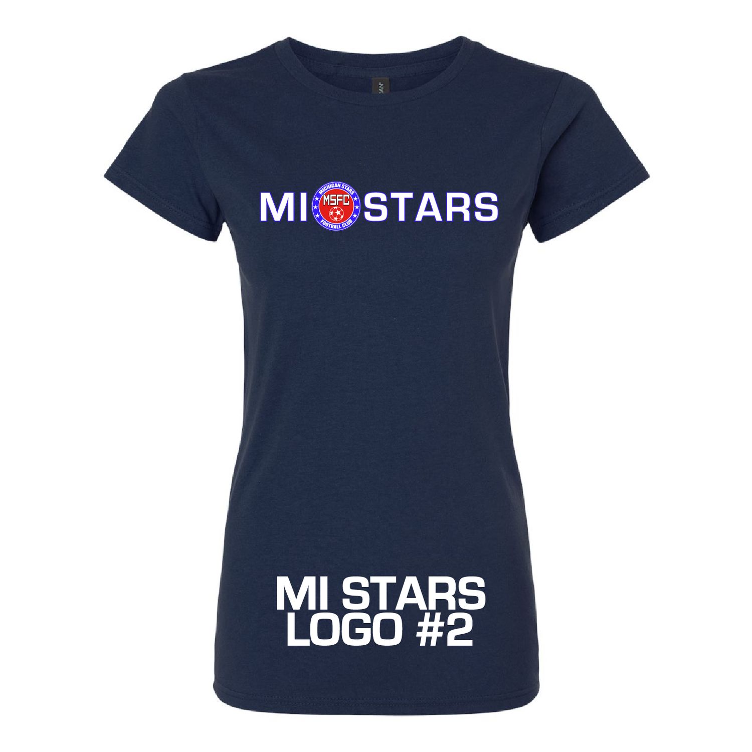 MI STARS SOFT SS TEE WOMENS (NAVY)