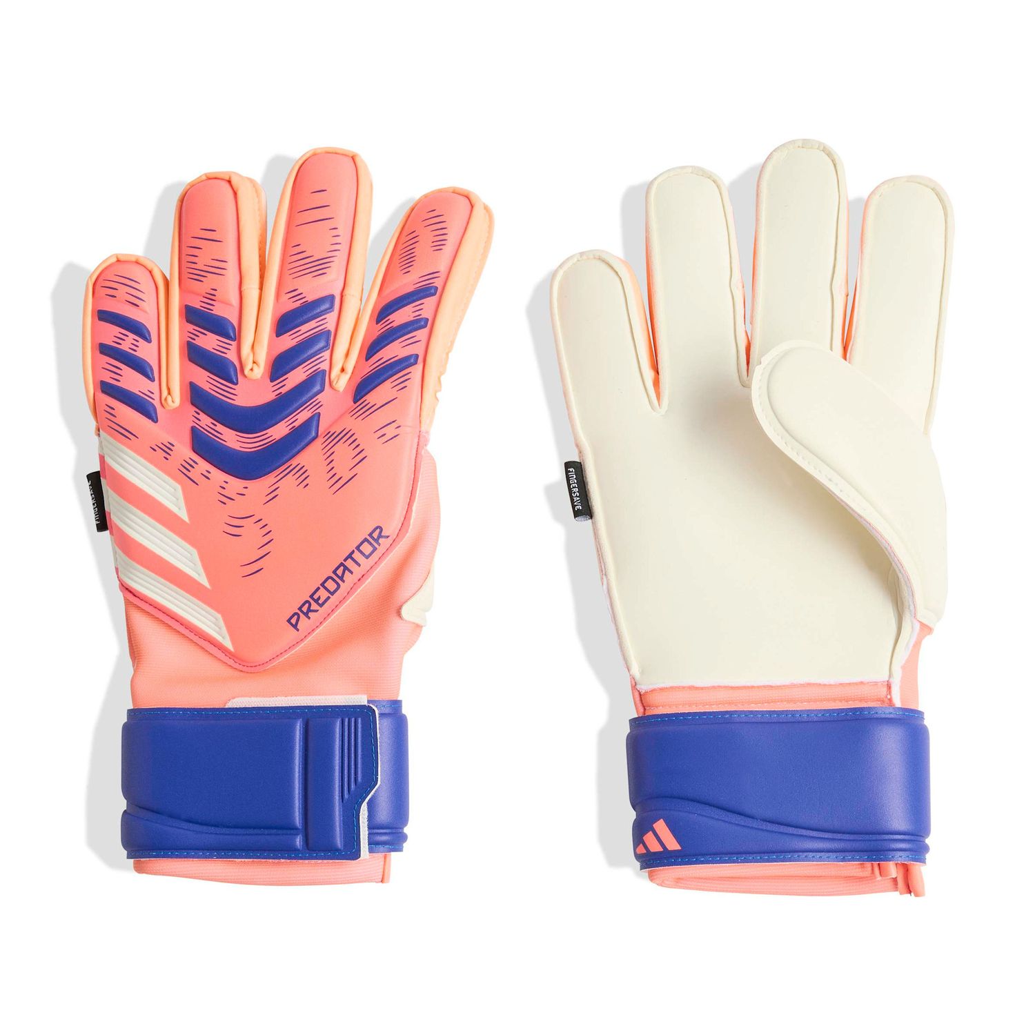 PREDATOR MATCH FINGERSAVE GK GLOVES (CORAL/BLUE)