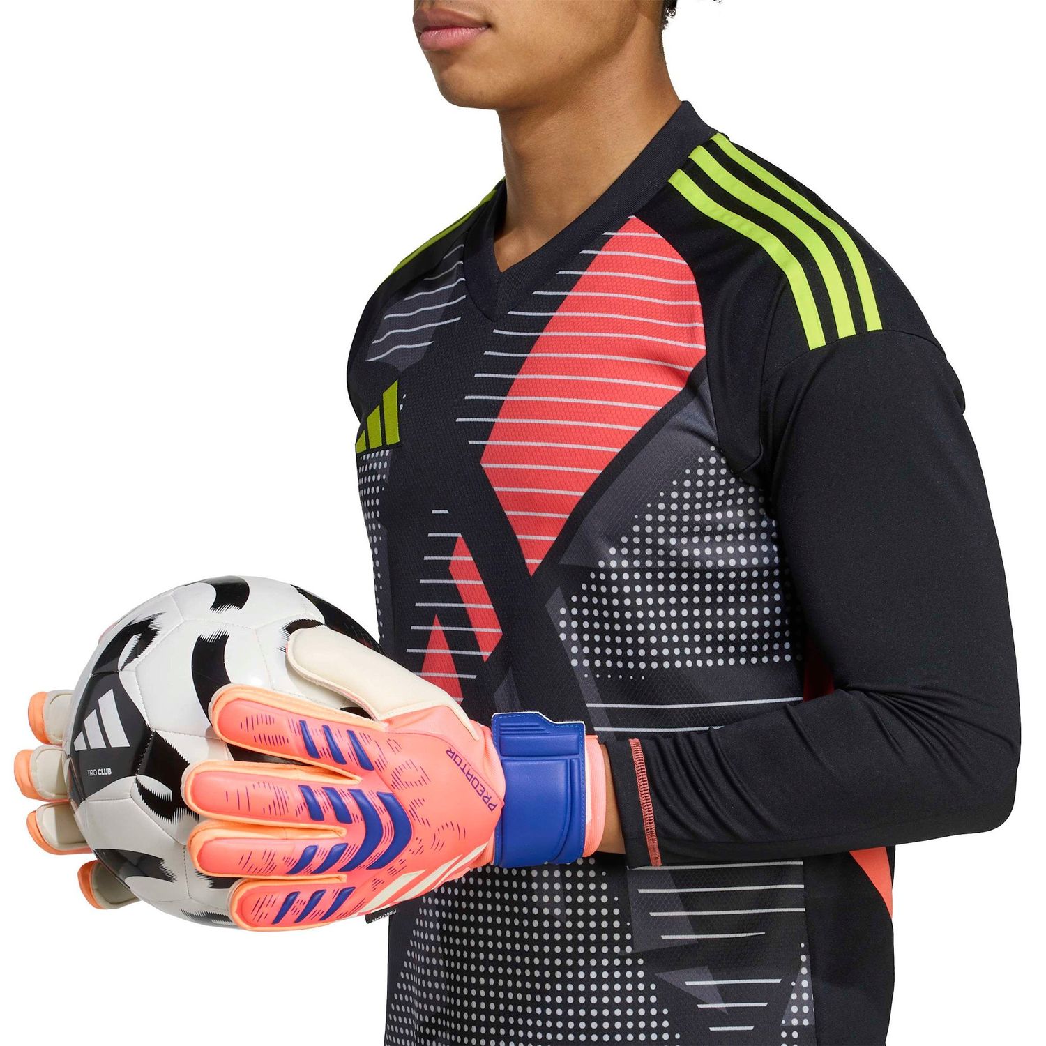 PREDATOR MATCH FINGERSAVE GK GLOVES (CORAL/BLUE)