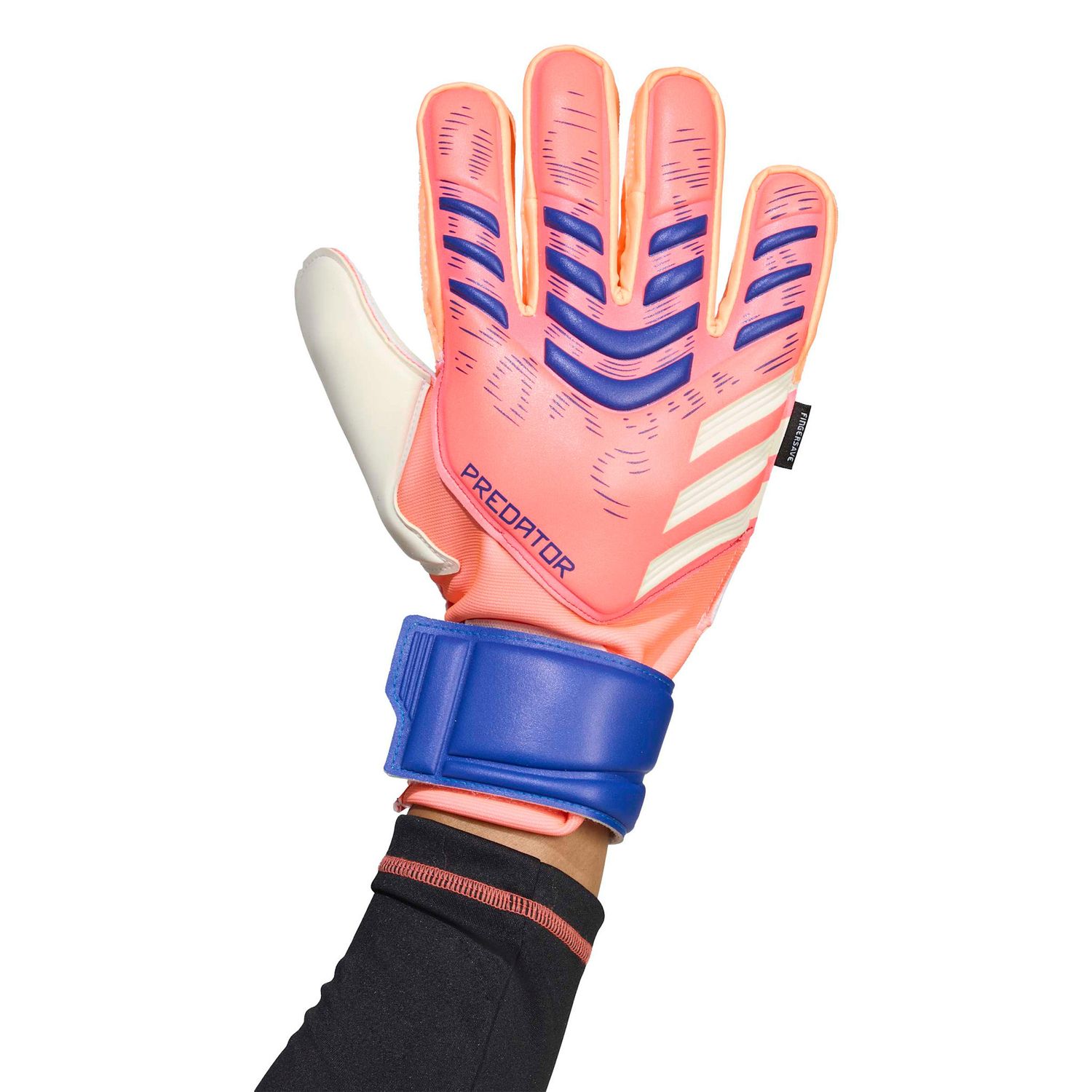 PREDATOR MATCH FINGERSAVE GK GLOVES (CORAL/BLUE)