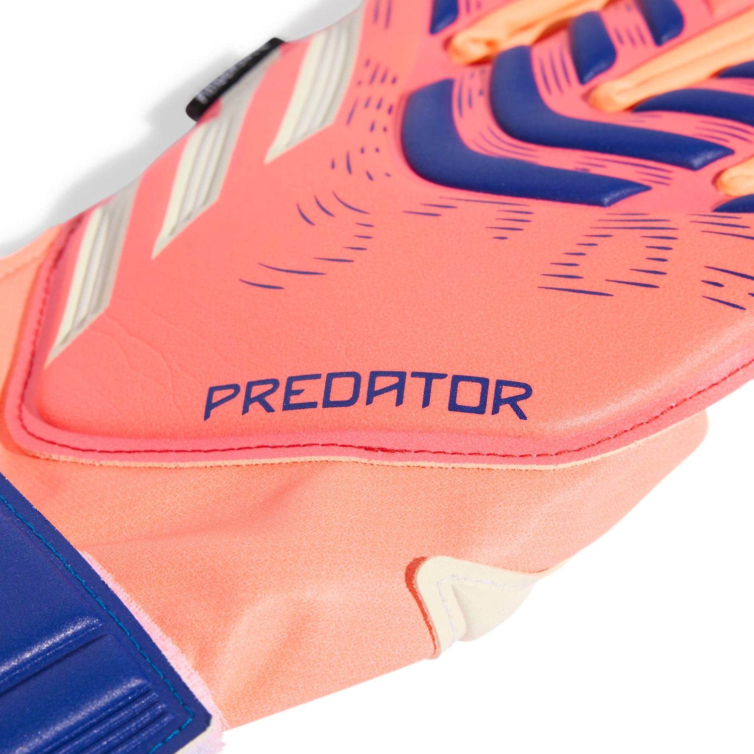 PREDATOR MATCH FINGERSAVE GK GLOVES JR (CORAL/BLUE)