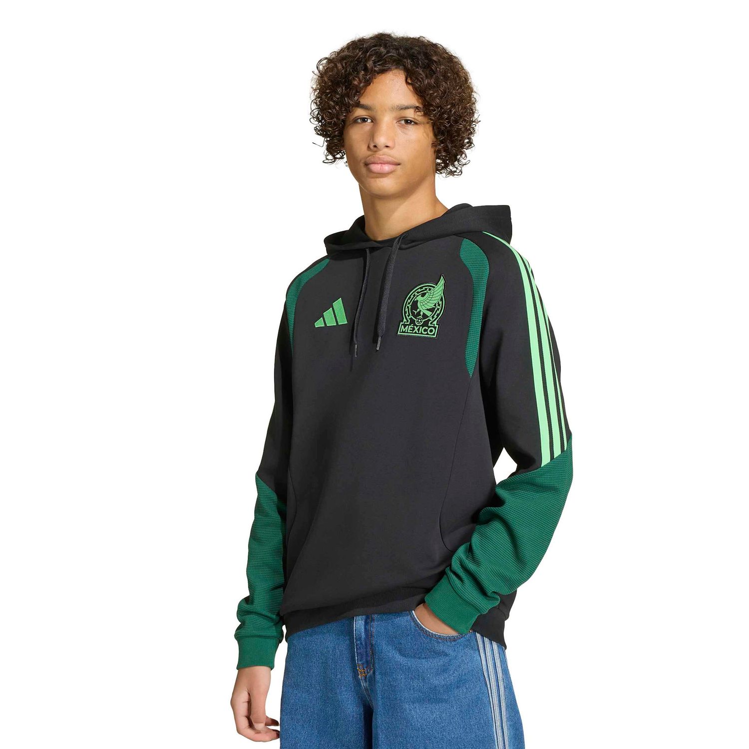 MEXICO 2026 TIRO SWEAT HOODIE YOUTH (BLACK/GREEN)