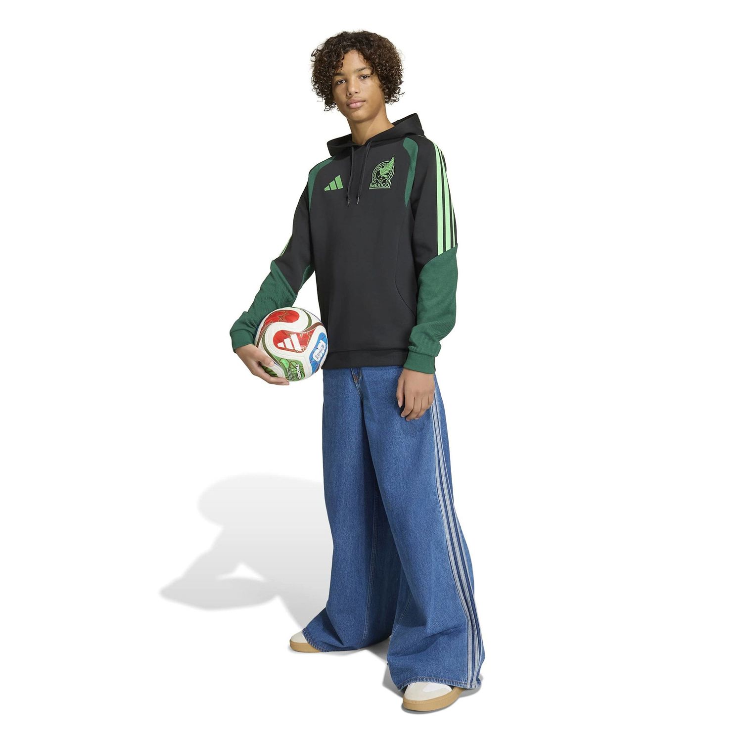 MEXICO 2026 TIRO SWEAT HOODIE YOUTH (BLACK/GREEN)