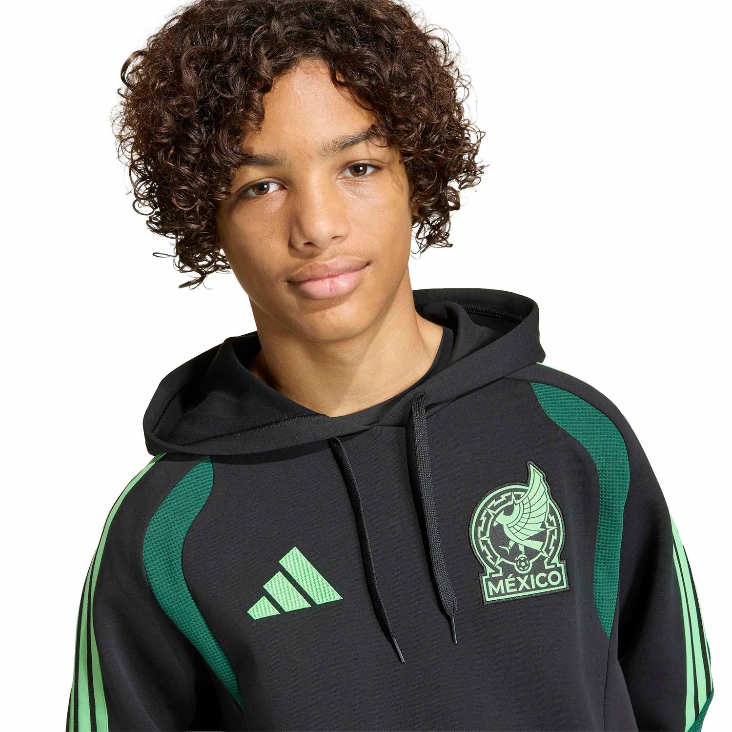 MEXICO 2026 TIRO SWEAT HOODIE YOUTH (BLACK/GREEN)