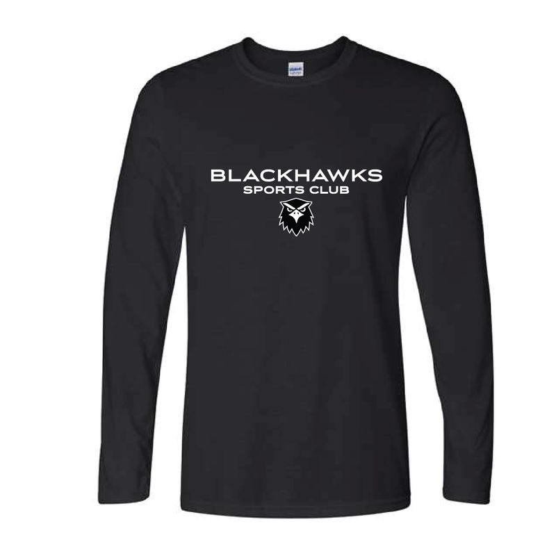 BLACKHAWKS LS SOFT TEE (BLK)