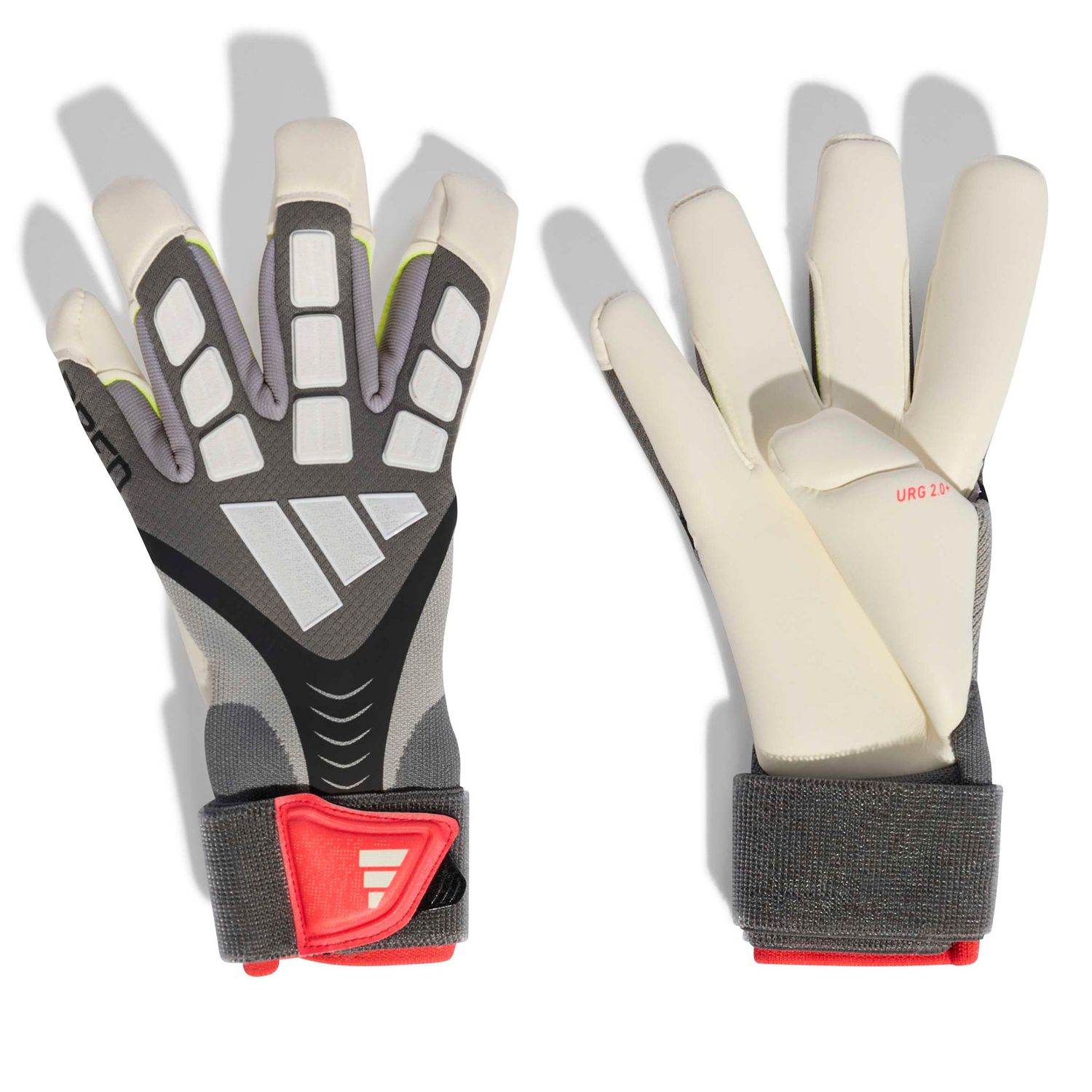 PREDATOR PRO HYBRID STRAP GK GLOVES (IRON/BLACK/RED)