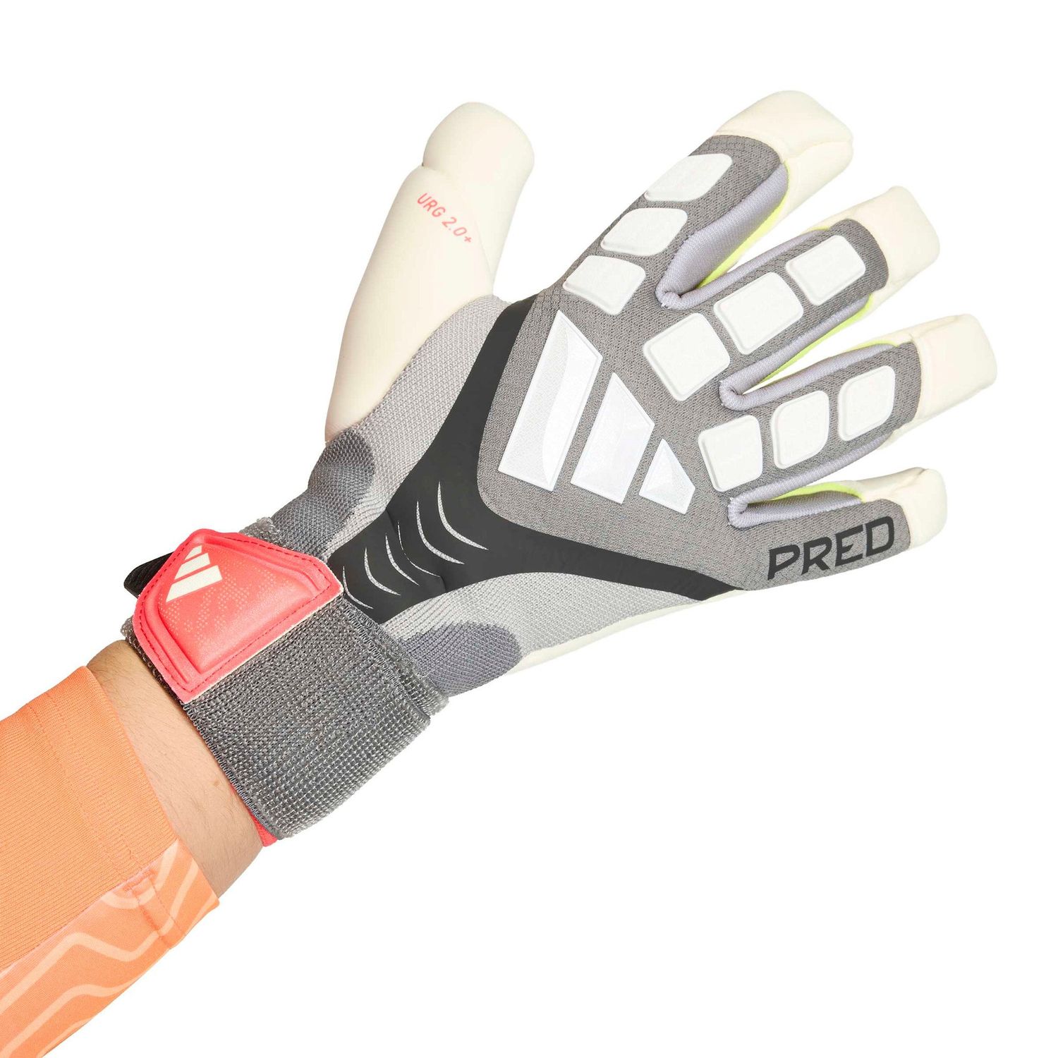 PREDATOR PRO HYBRID STRAP GK GLOVES (IRON/BLACK/RED)