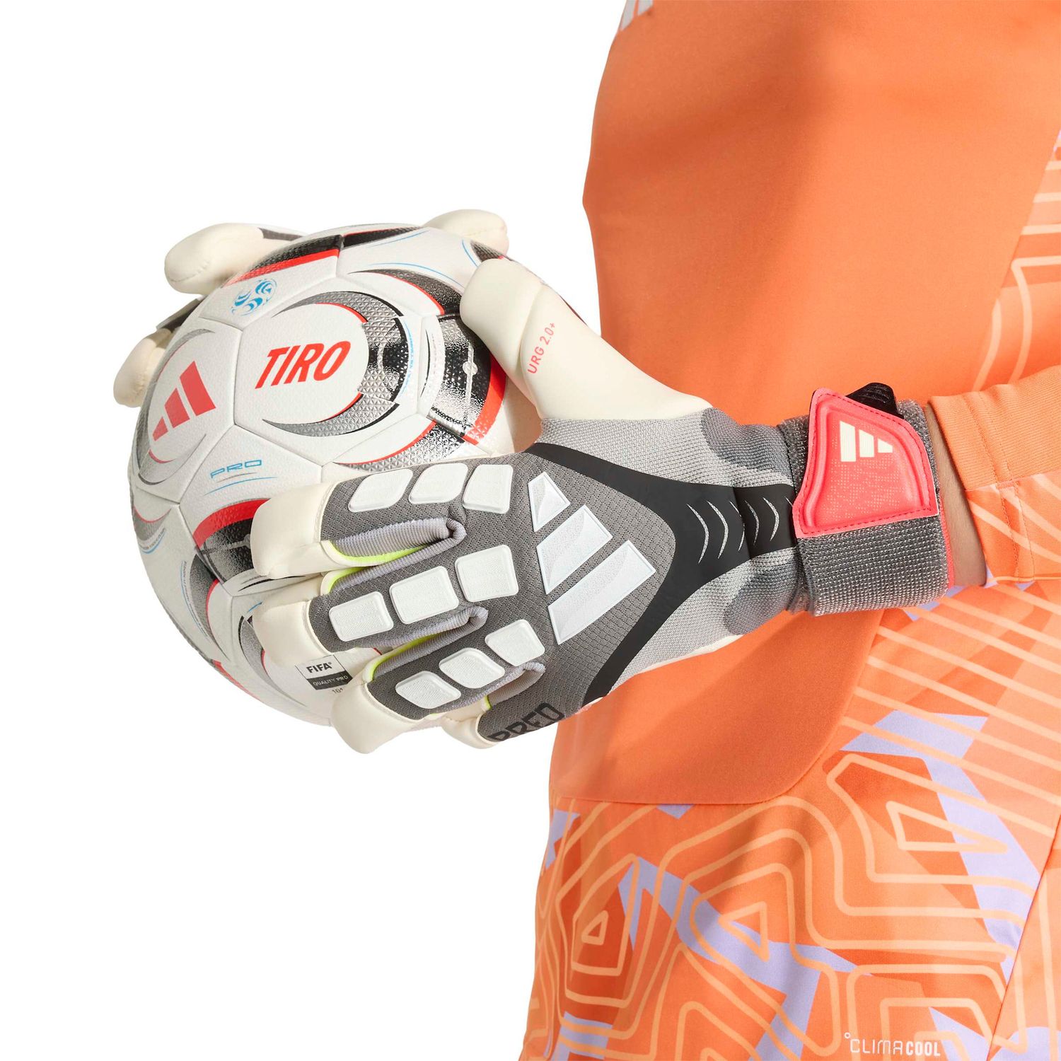 PREDATOR PRO HYBRID STRAP GK GLOVES (IRON/BLACK/RED)