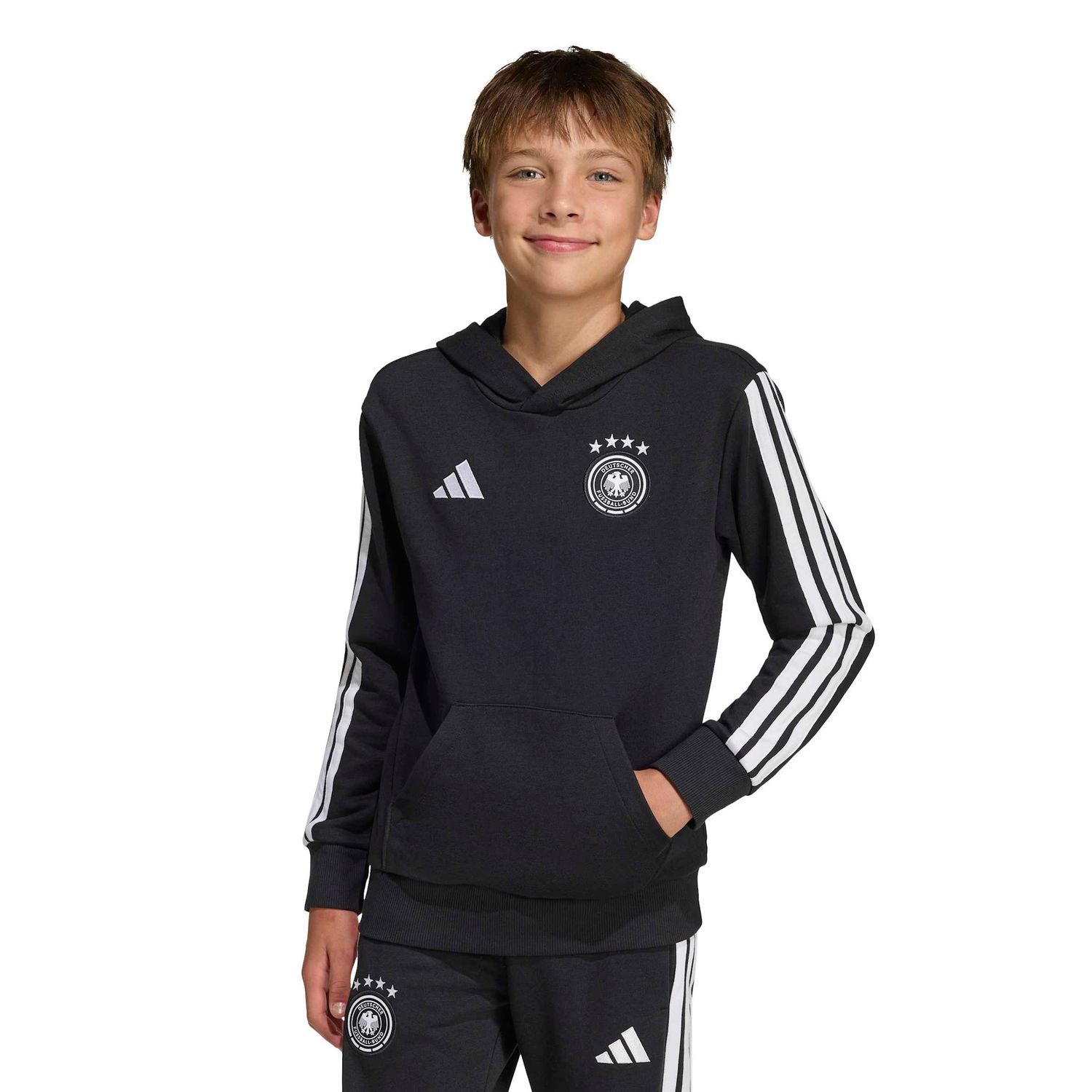 GERMANY 2026 DNA FLEECE HOODIE YOUTH (BLACK)