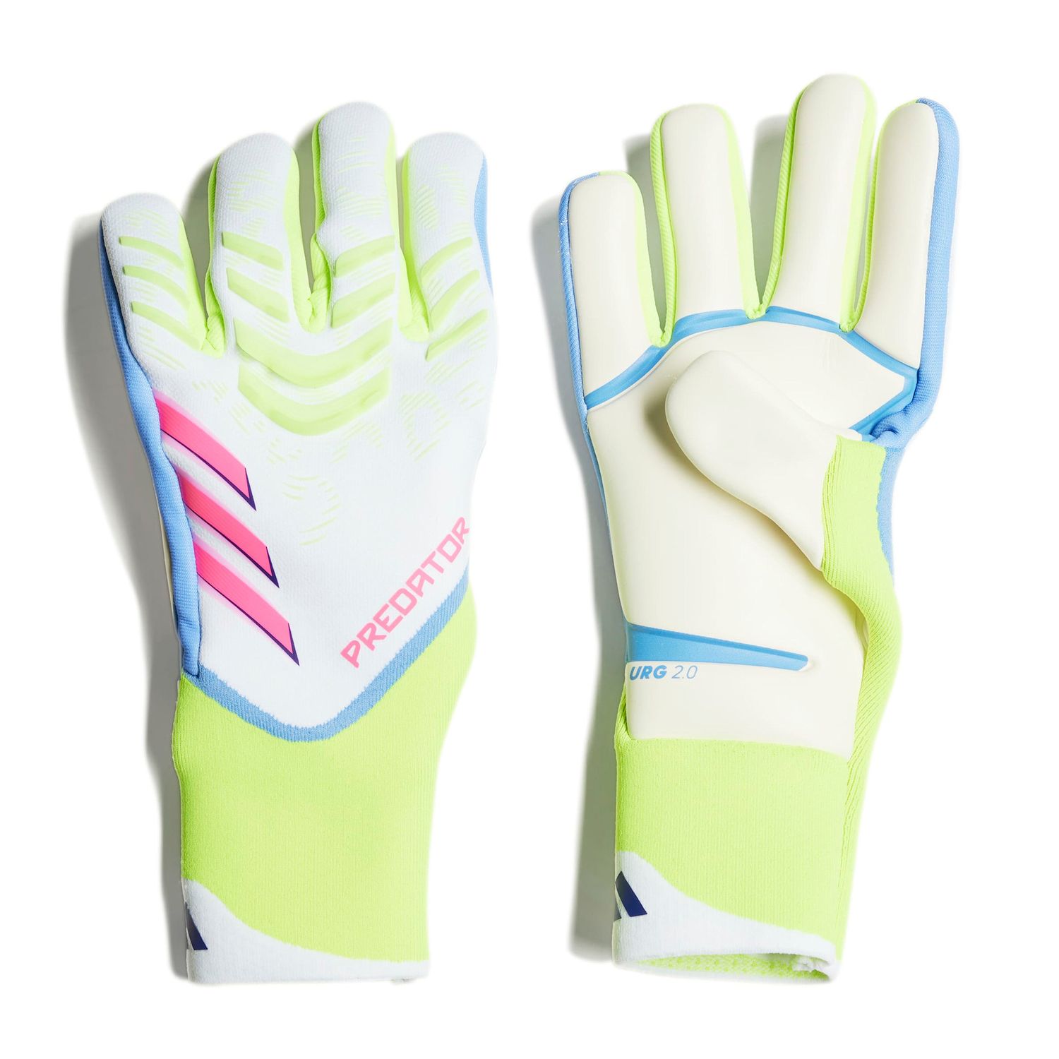 PREDATOR PRO GK GLOVES (WHITE/LIME/PINK)