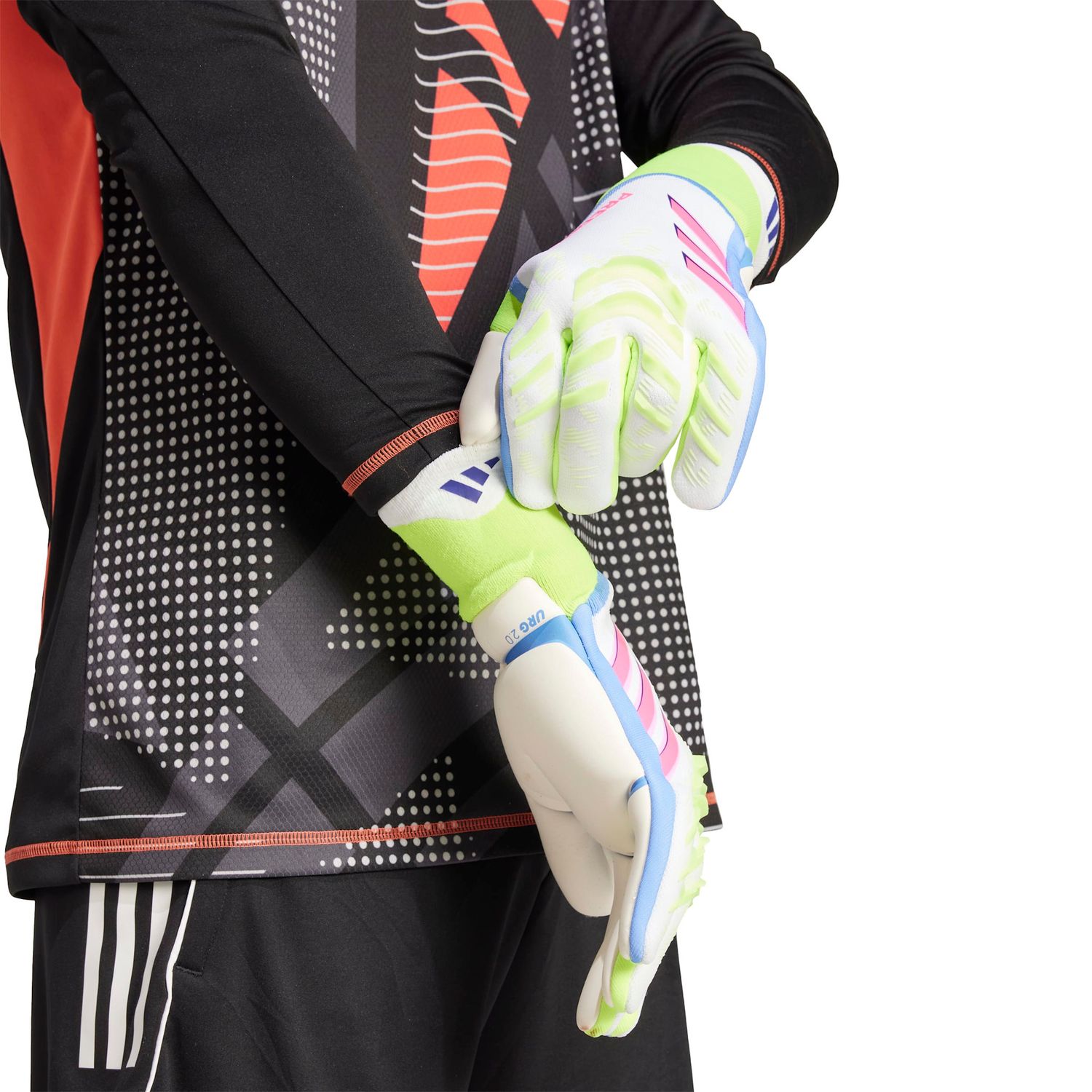 PREDATOR PRO GK GLOVES (WHITE/LIME/PINK)