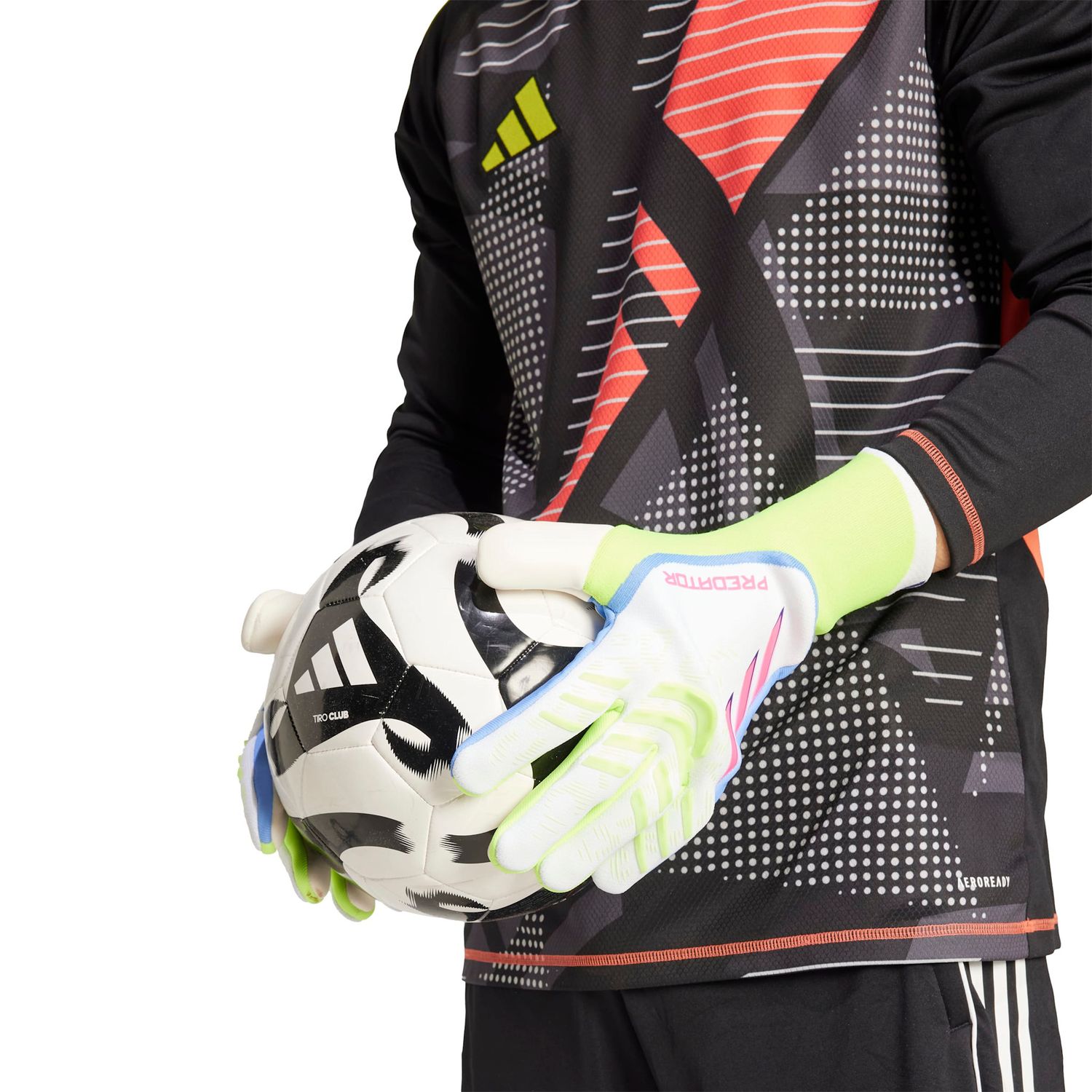 PREDATOR PRO GK GLOVES (WHITE/LIME/PINK)