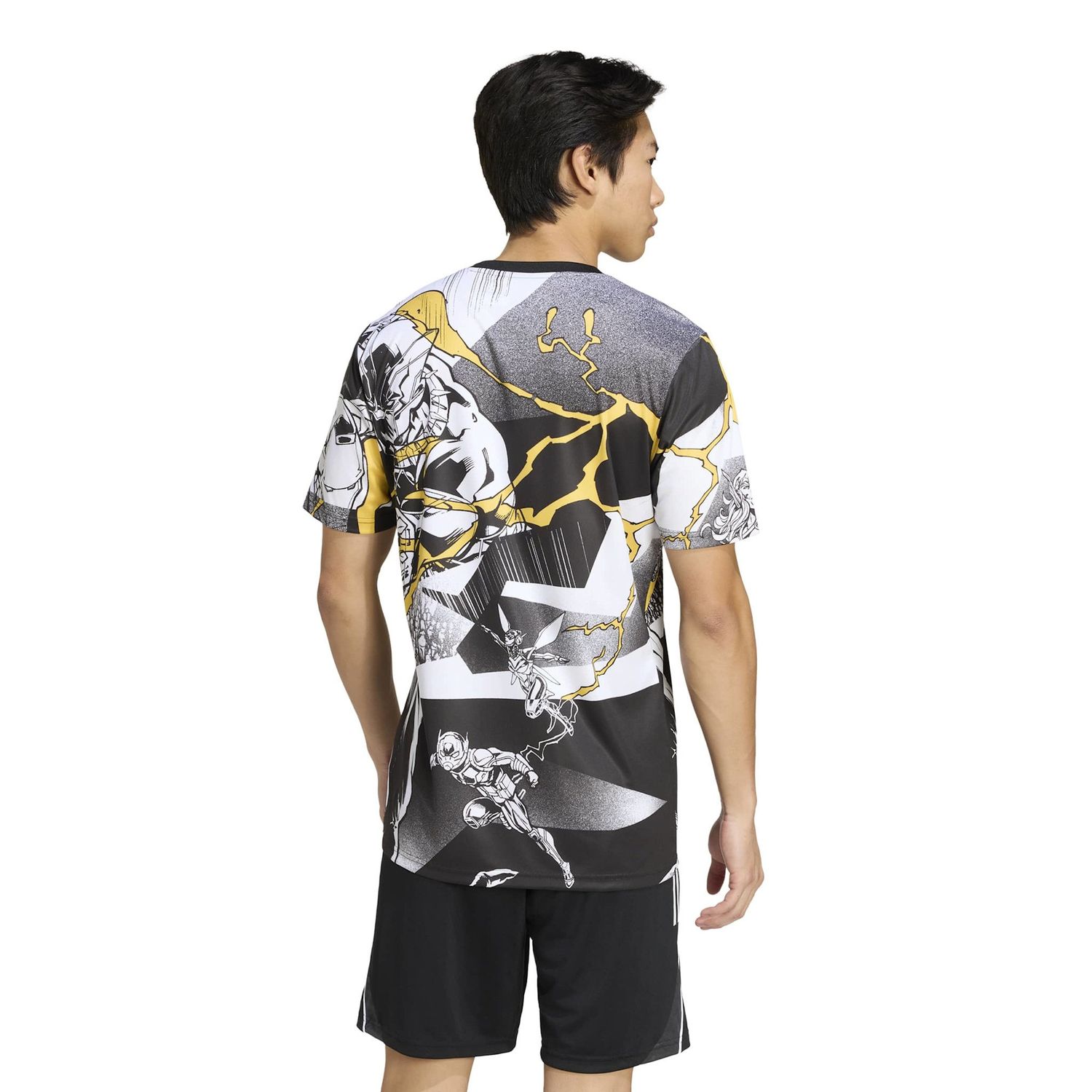 REAL MADRID 25/26 PRE-MATCH JERSEY MARVEL (BLACK/WHITE/GOLD)