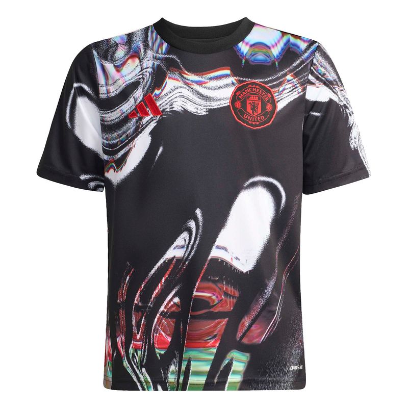 MANCHESTER UNITED 25/26 PREMATCH JERSEY YOUTH (BLACK/WHITE)