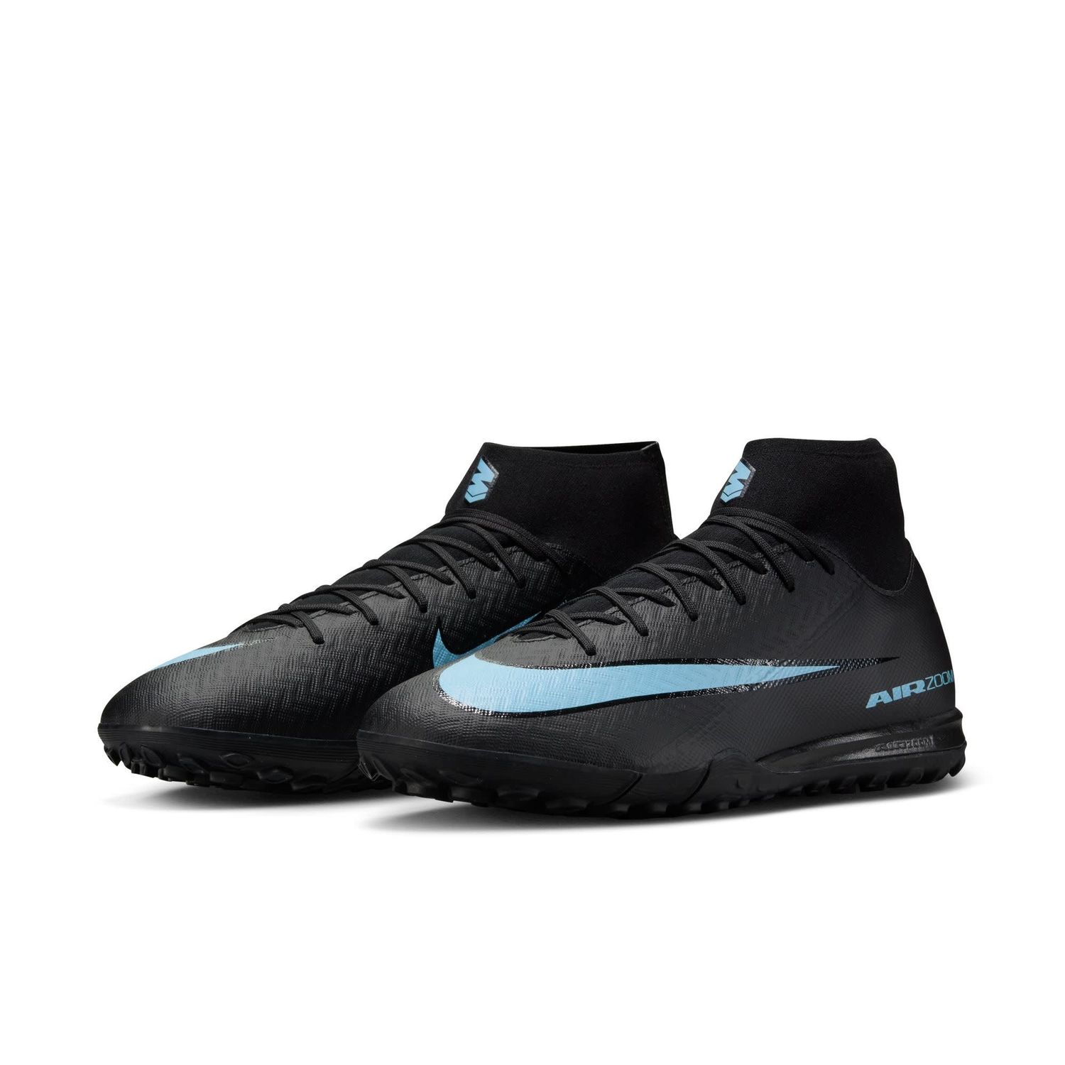 ZOOM MERCURIAL SUPERFLY 10 ACADEMY TF (BLACK/LIGHT BLUE)