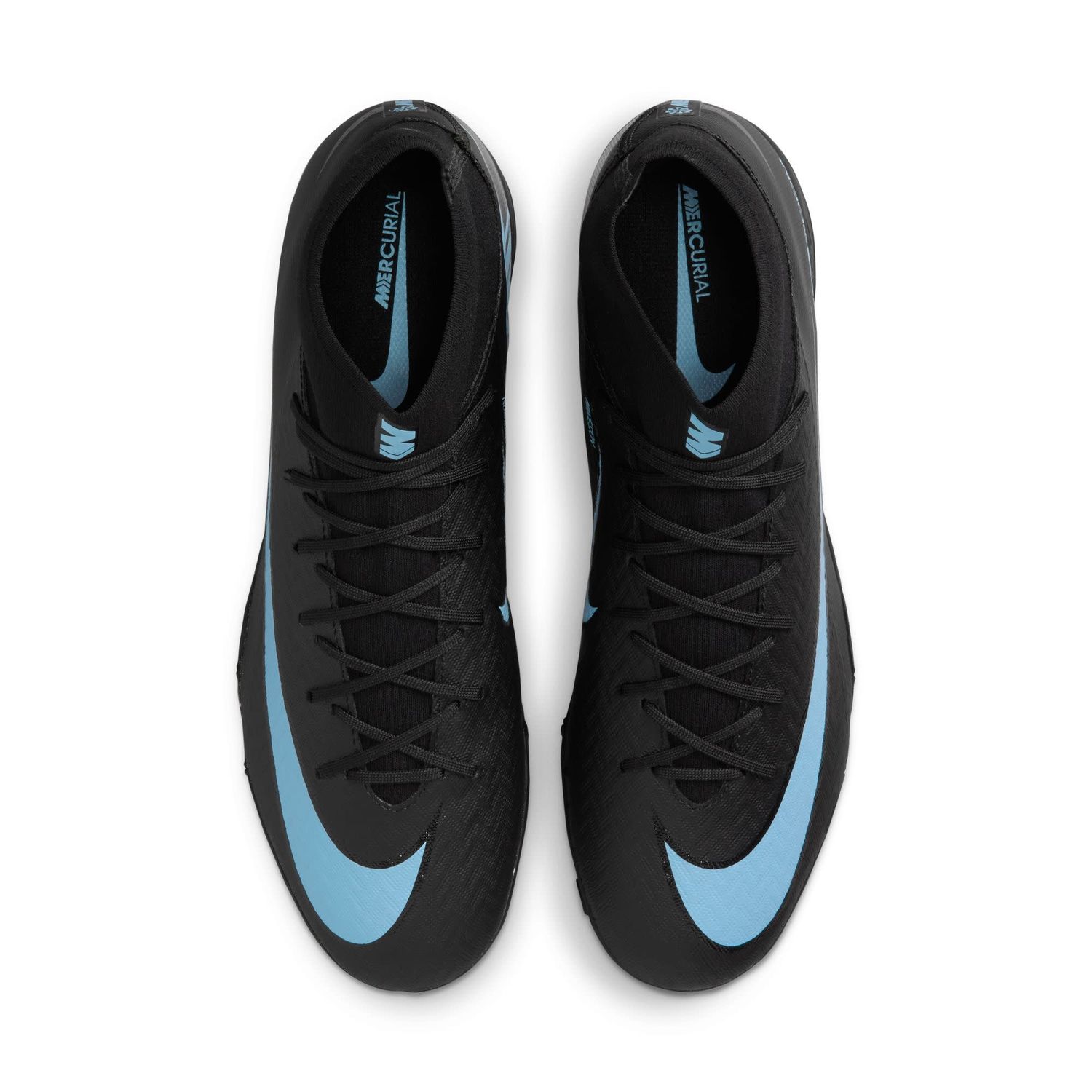 ZOOM MERCURIAL SUPERFLY 10 ACADEMY TF (BLACK/LIGHT BLUE)