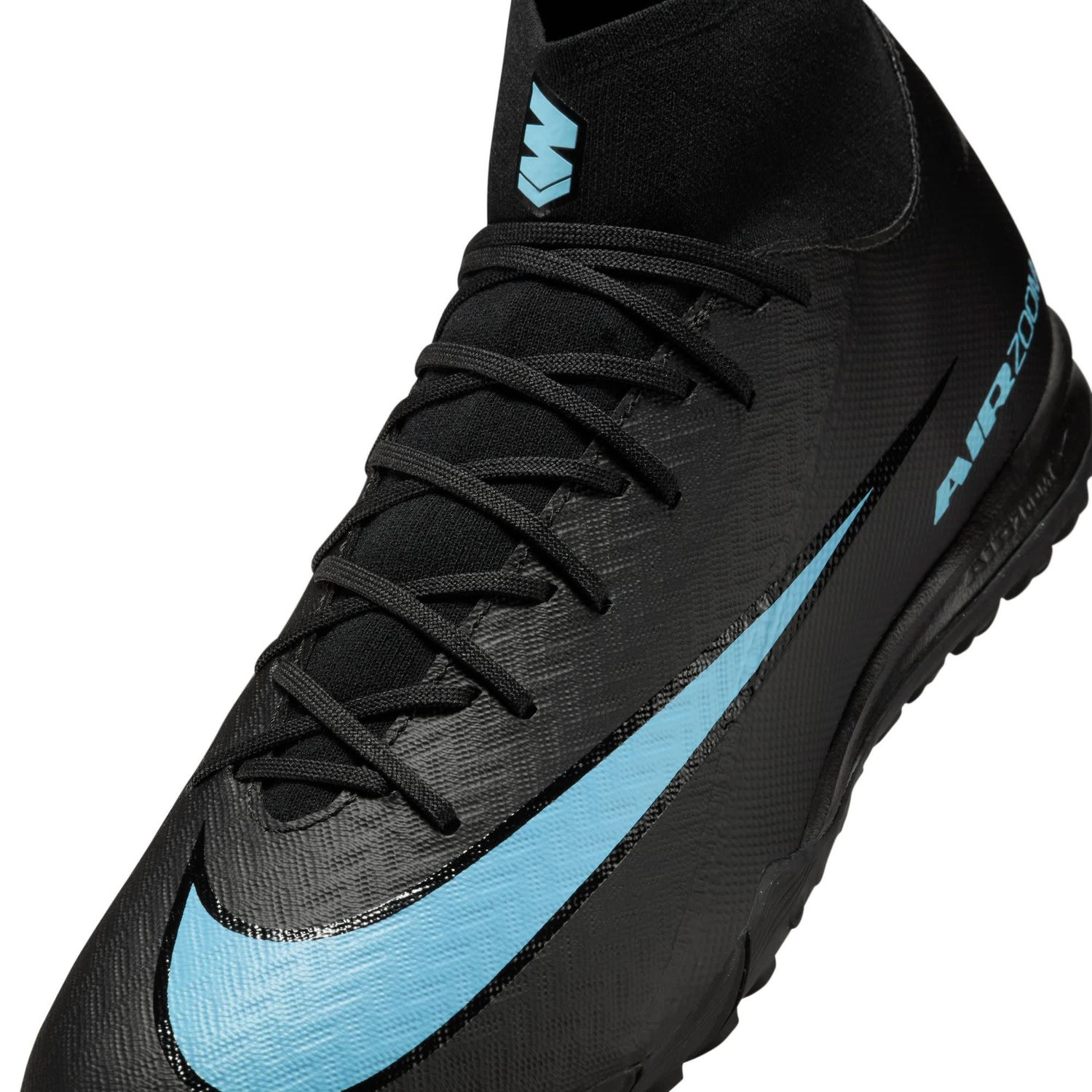 ZOOM MERCURIAL SUPERFLY 10 ACADEMY TF (BLACK/LIGHT BLUE)
