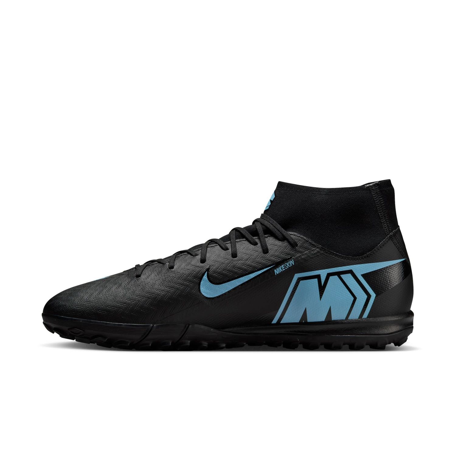 ZOOM MERCURIAL SUPERFLY 10 ACADEMY TF (BLACK/LIGHT BLUE)