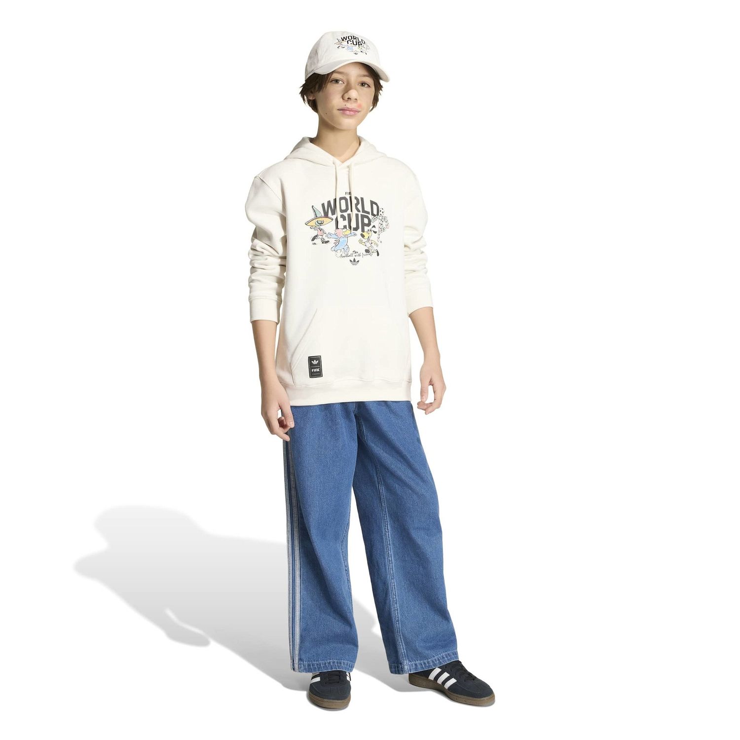 WORLD CUP 2026 MASCOT GRAPHIC HOODIE YOUTH (WHITE)