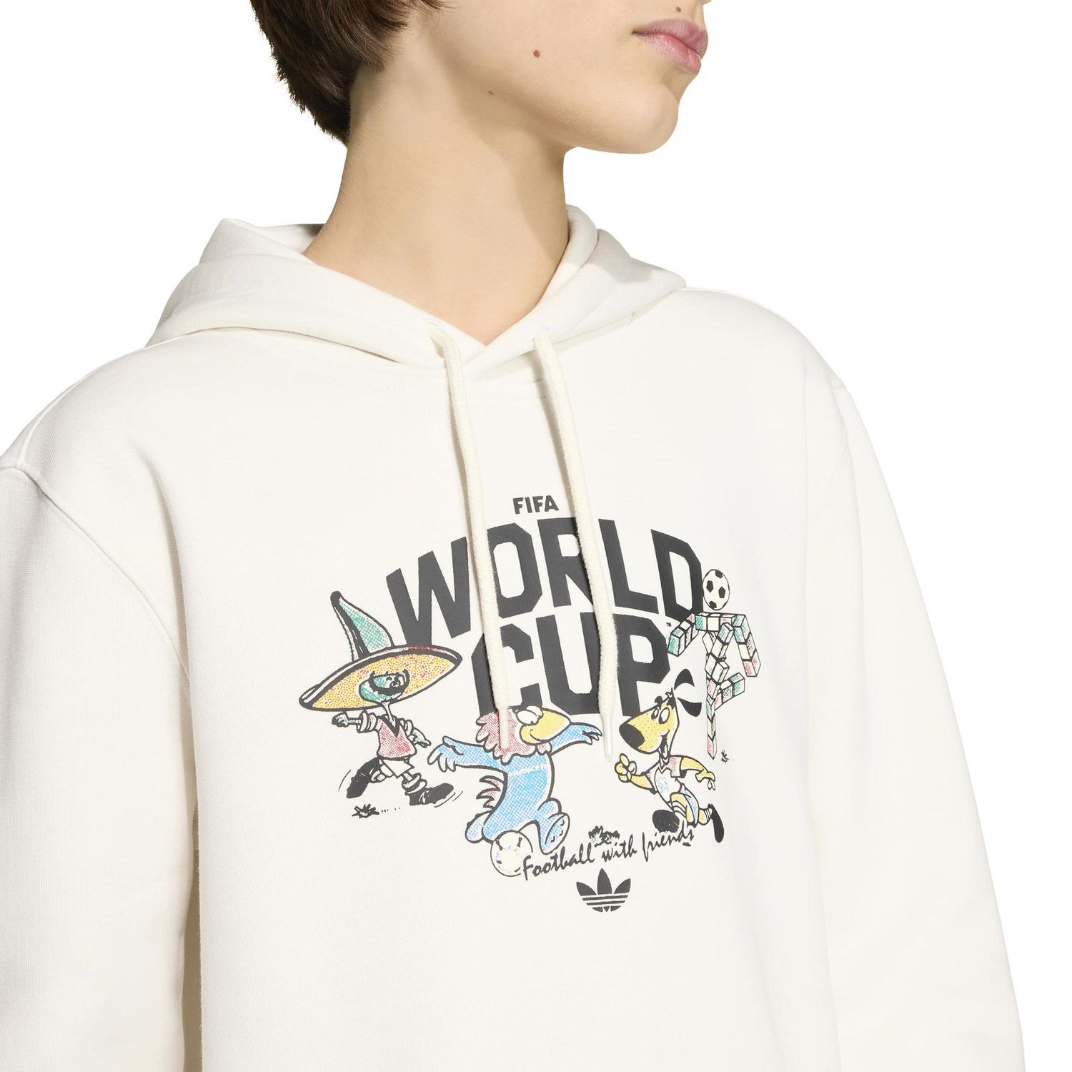 WORLD CUP 2026 MASCOT GRAPHIC HOODIE YOUTH (WHITE)