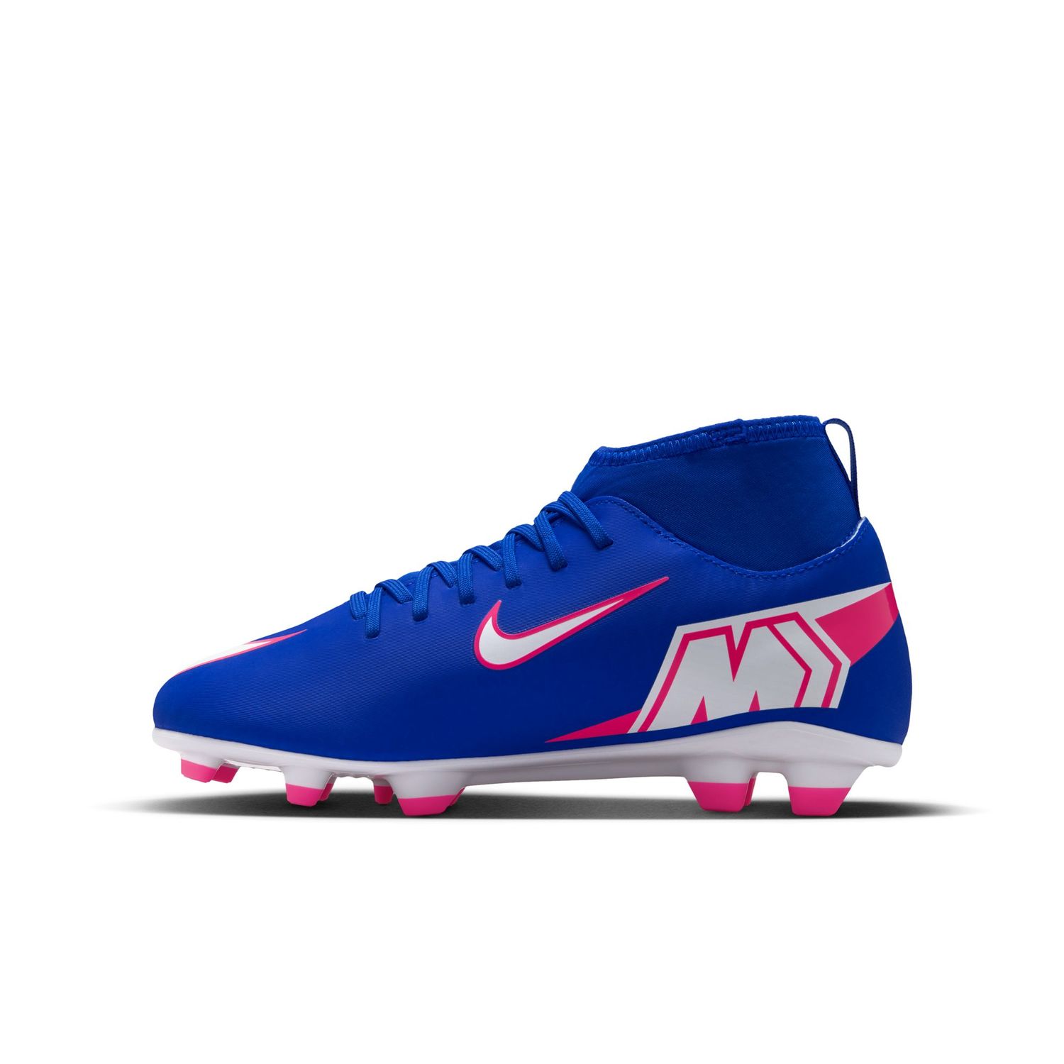 MERCURIAL SUPERFLY 10 CLUB FG/MG JR (BLUE/WHITE/PINK)