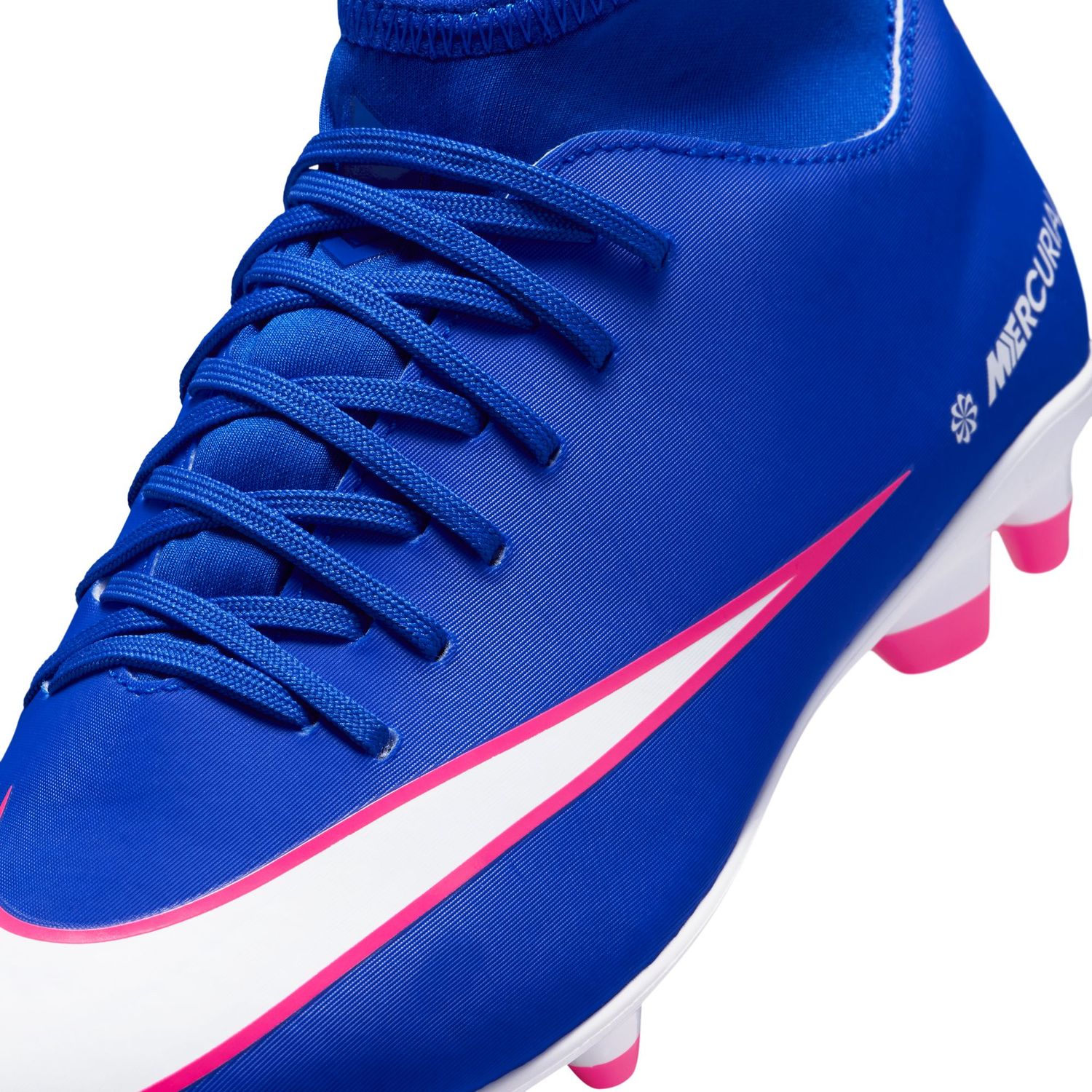 MERCURIAL SUPERFLY 10 CLUB FG/MG JR (BLUE/WHITE/PINK)