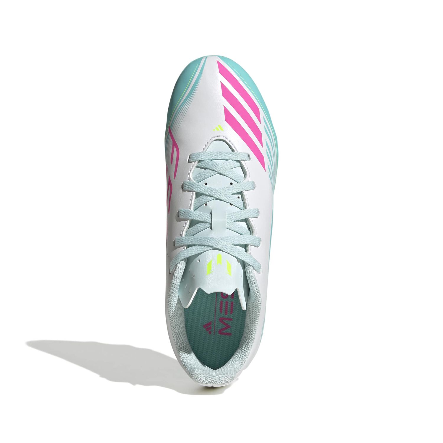 F50 CLUB MESSI FG/MG JR (WHITE/TEAL)