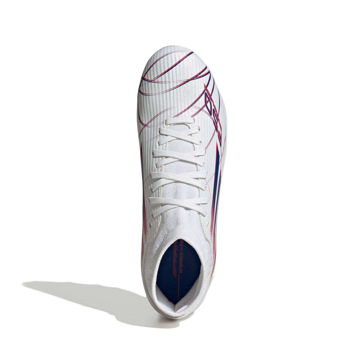 F50 SPARKFUSION LEAGUE FG/AG TR (WHITE/BLUE/RED)