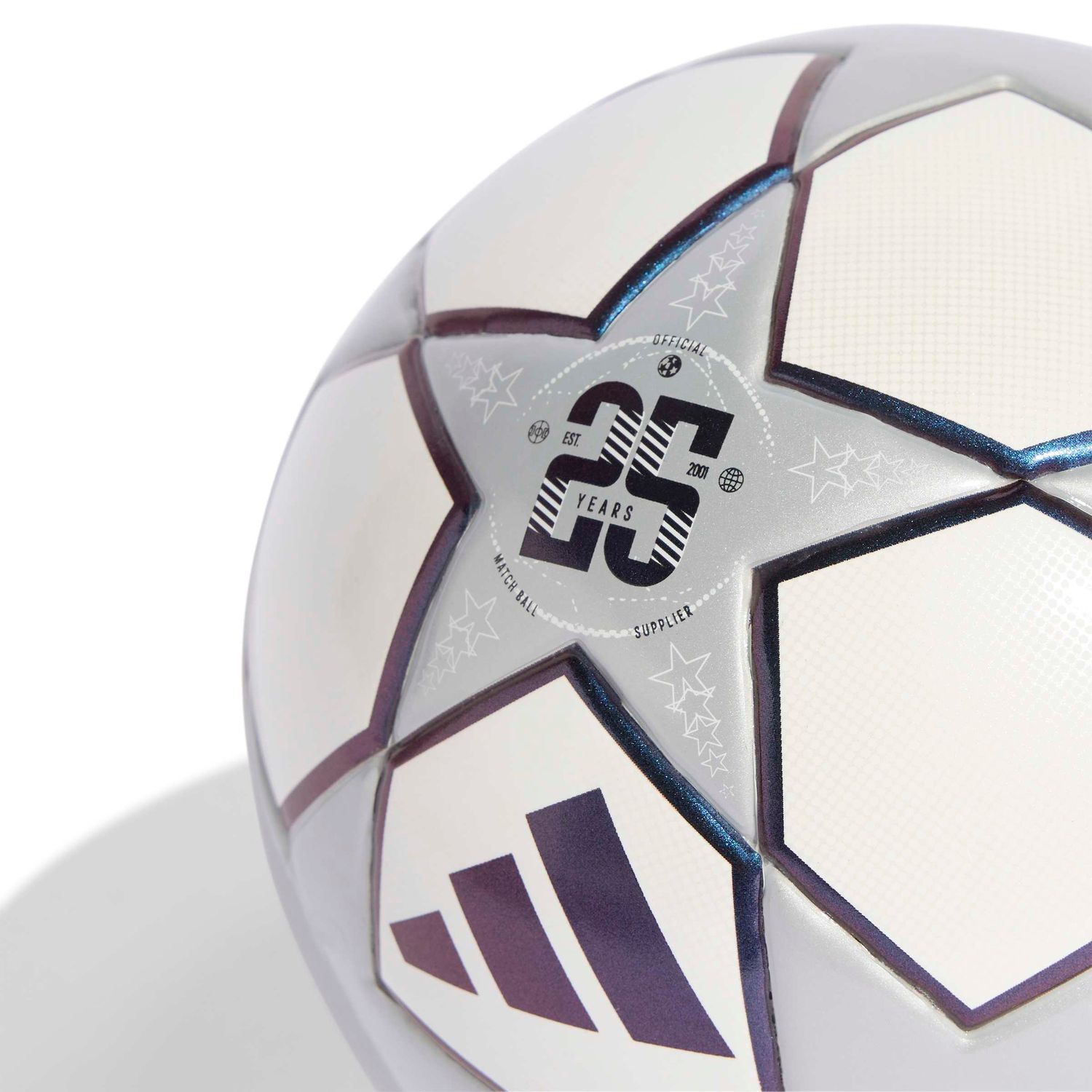 UCL 25/26 MINI BALL (WHITE/SILVER)