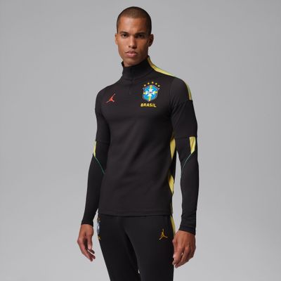 BRAZIL 2026 JORDAN STRIKE DRILL TOP (BLACK/YELLOW)