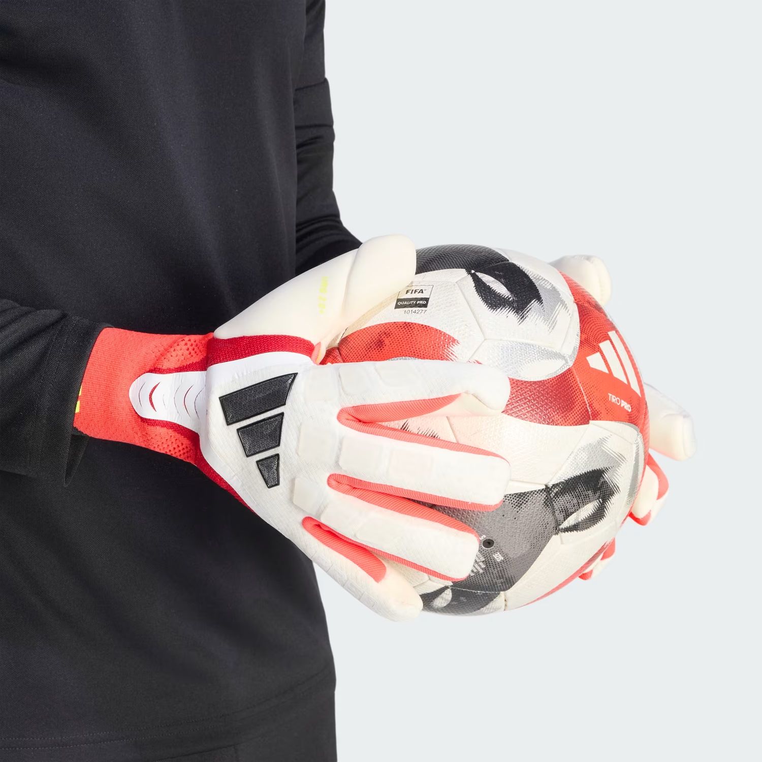 PREDATOR PRO GK GLOVES (WHITE/RED/BLACK)