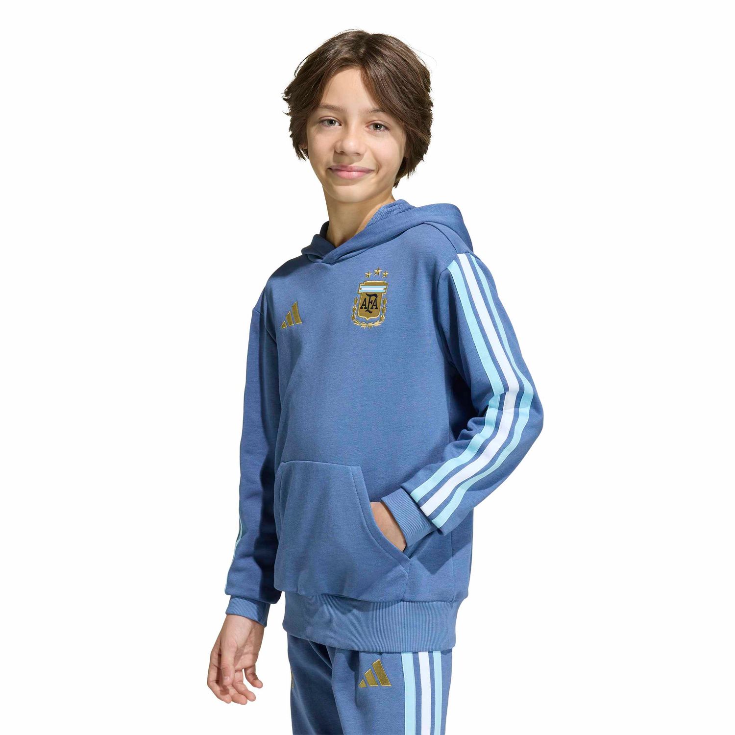 ARGENTINA 2026 DNA FLEECE HOODIE YOUTH (BLUE)